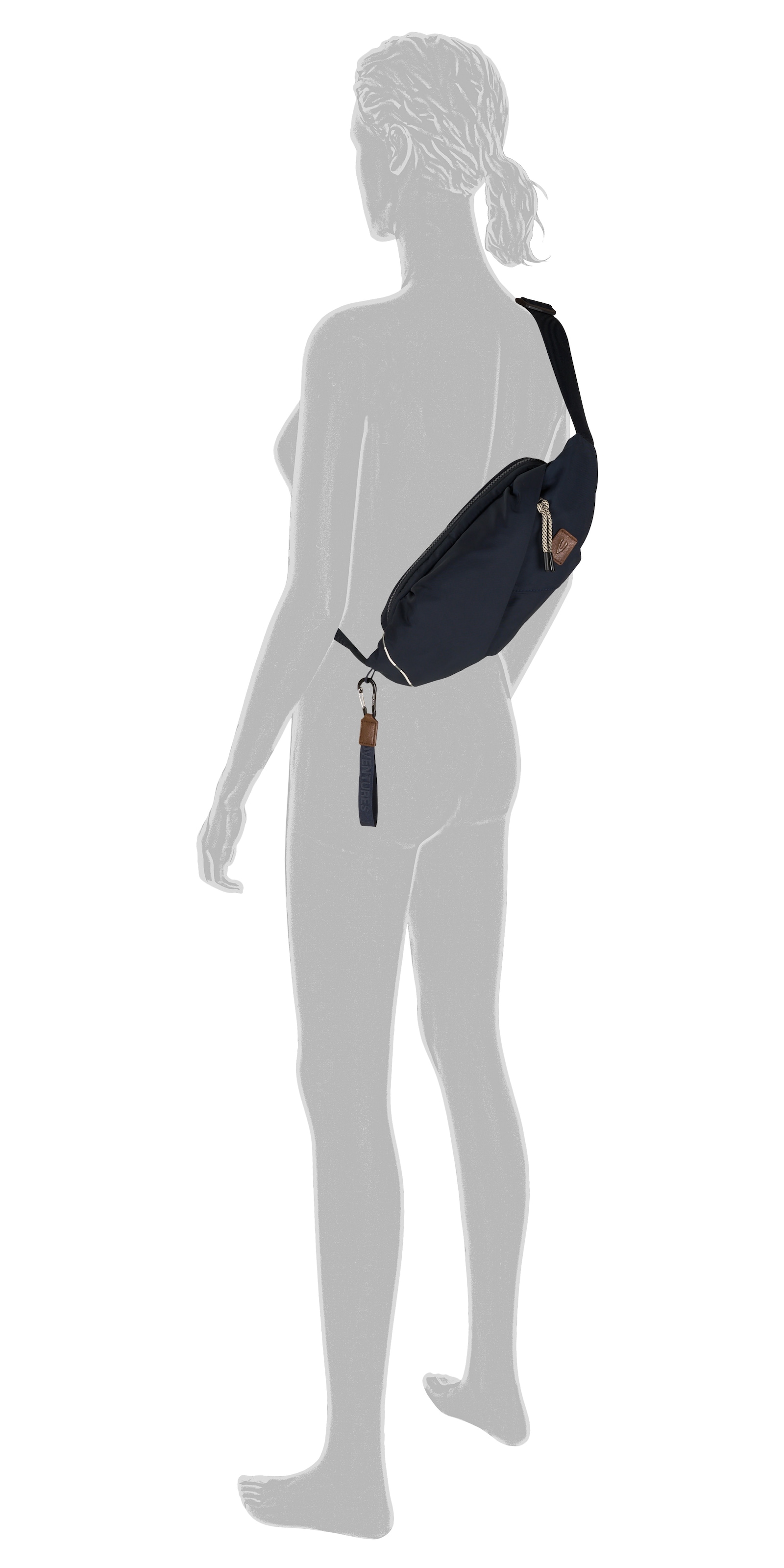 camel active Sac ventral »Aurum« en polyester recyclé à structure nylon, léger et avec détails fins
