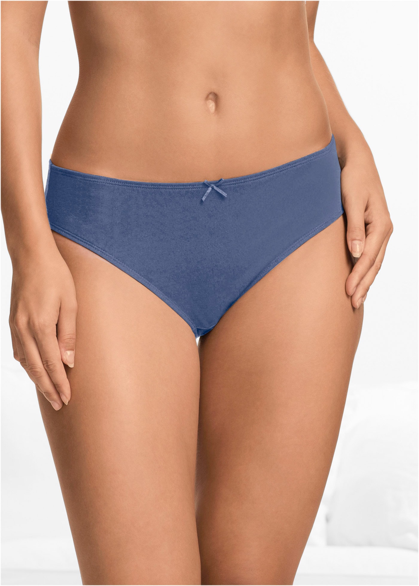 bonprix Slip Paquet, 6 cuis coupe classique, gousset en coton, fibre douce