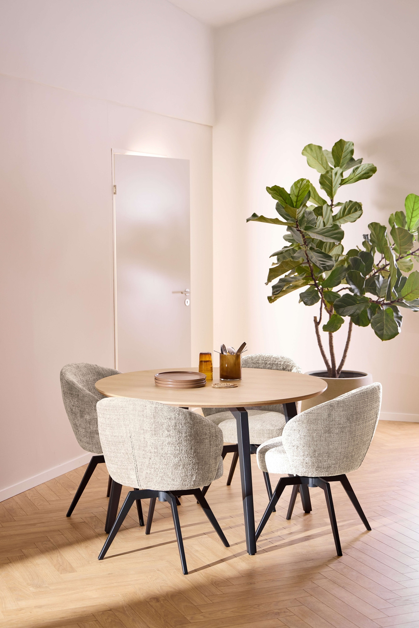 ACTONA GROUP Chaise de salle à manger »Polsterstuhl« () 1 cuisChaise, tissu, accoudoirs, avec fonction pivotante et retour, FSC™