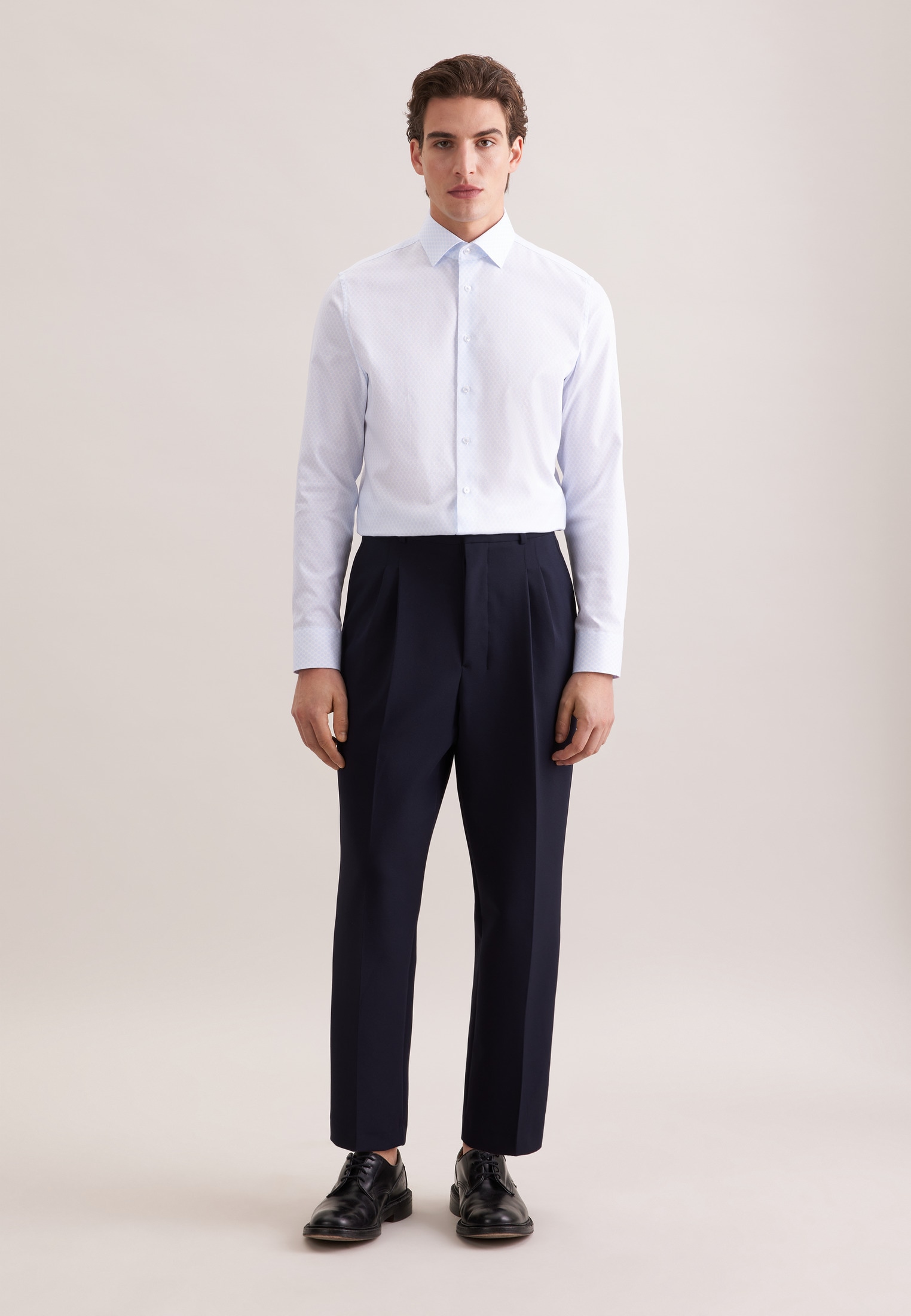 seidensticker Businesshemd »Schwarze Rose« Shaped 1/1 Kentkragen Druck