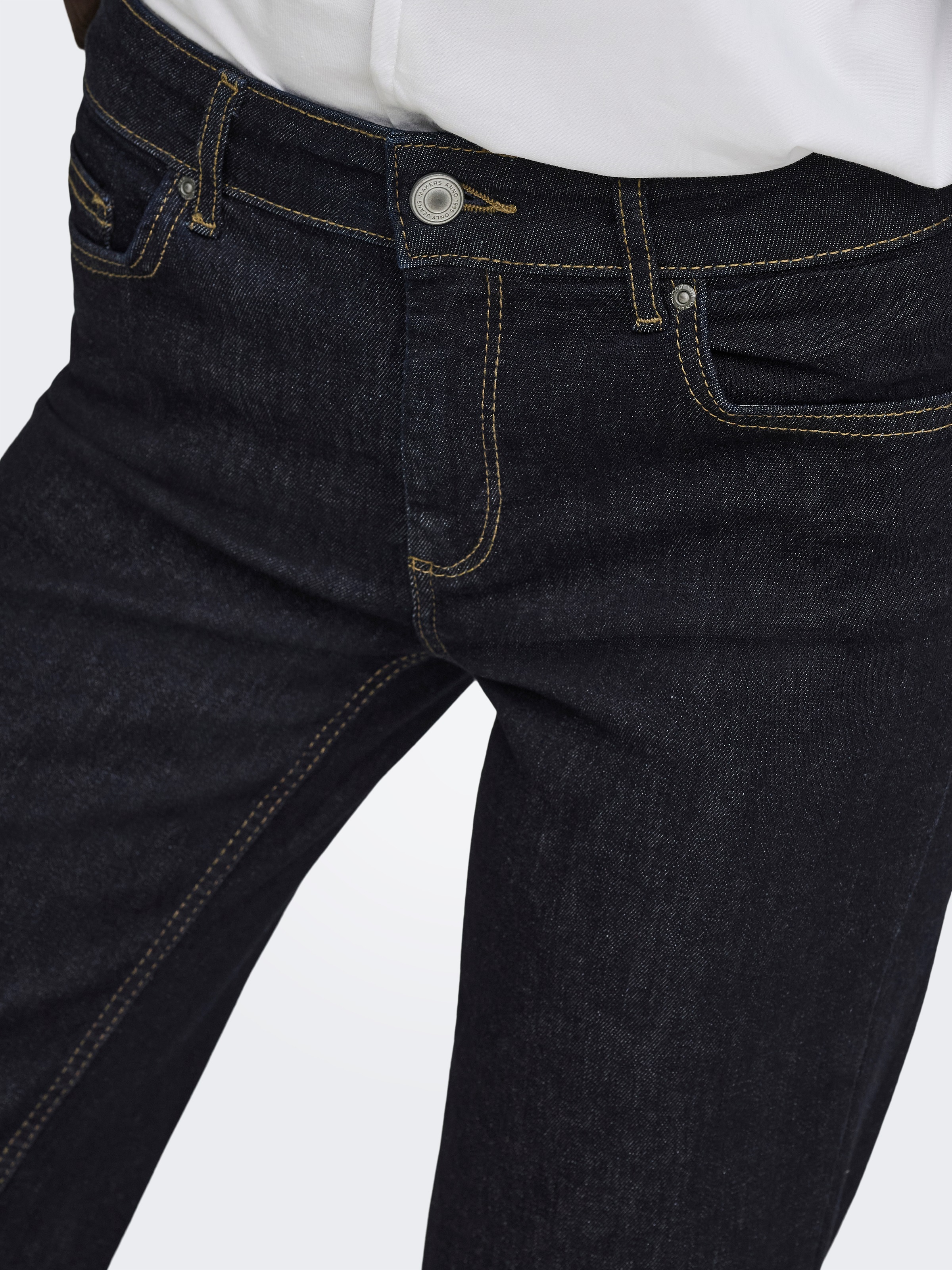 ONLY Jeans droit »ONLBLUSH MID STRAIGHT DNM TAI774 NOOS« mélange de coton