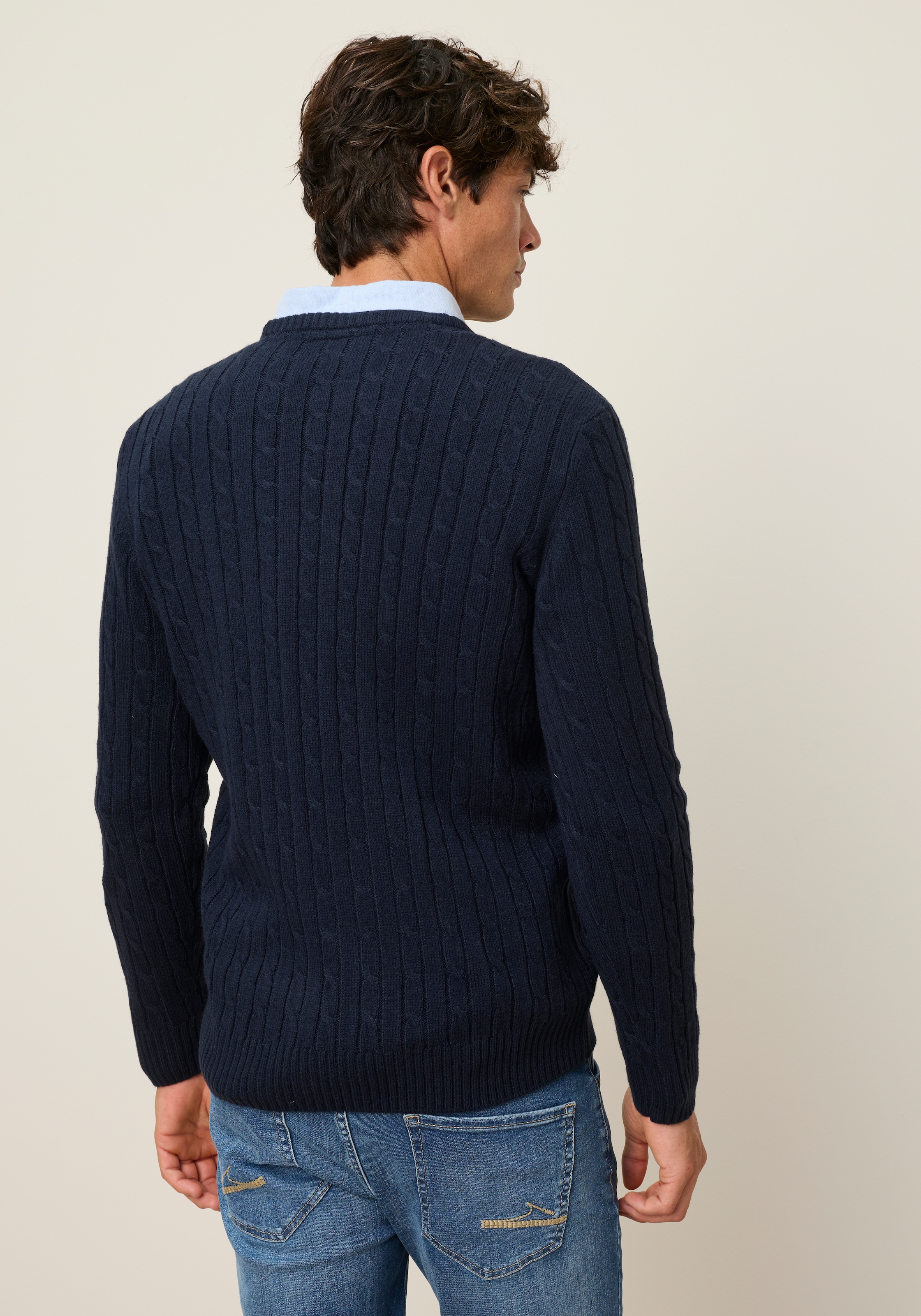 Man's World Pull à col rond »Neue Kollektion! Highlight allover Zopfmuster!« toucher doux, parfait pour la saison froide