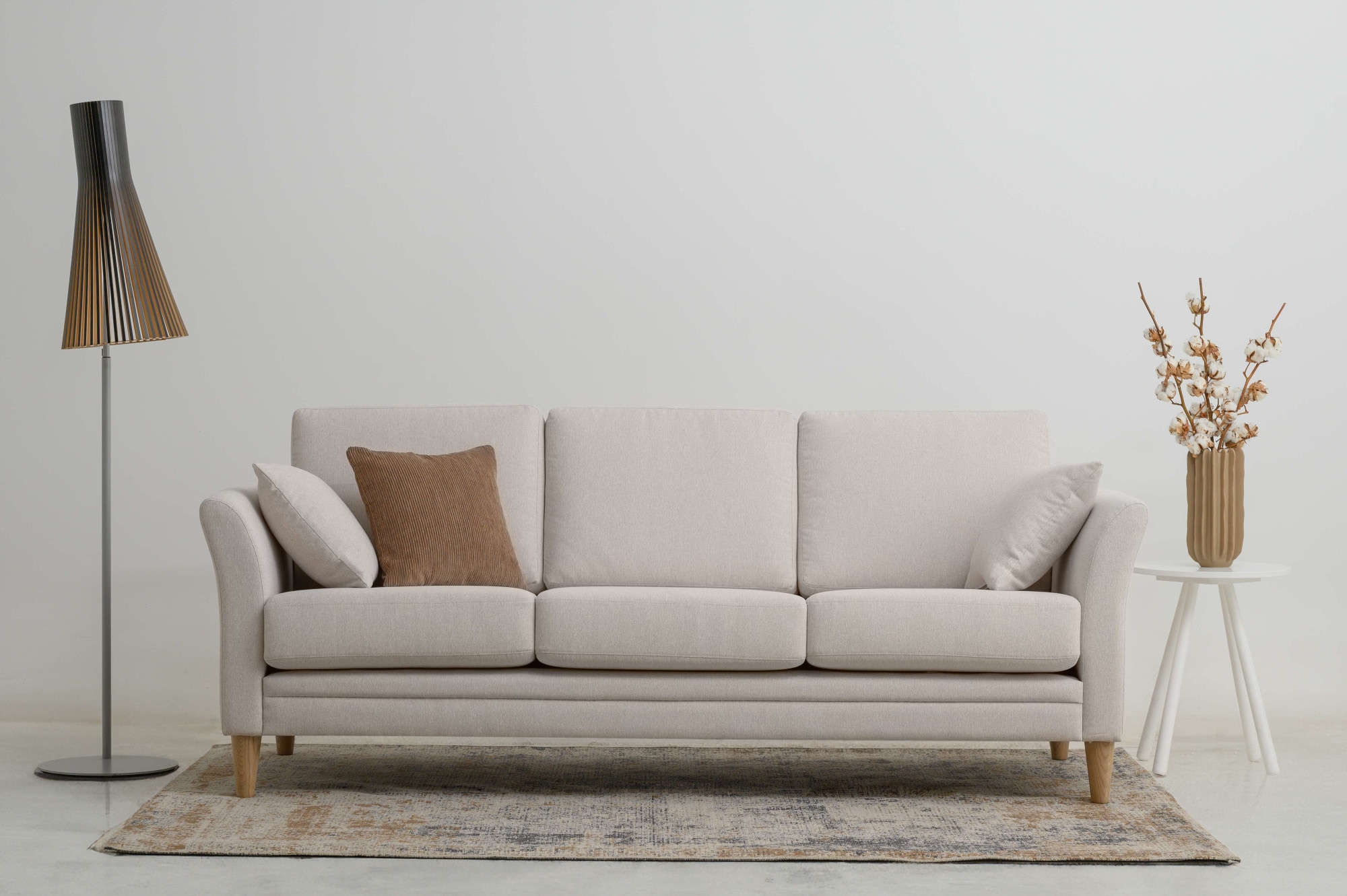 Home affaire 3-places »Arellano, Breite 217 cm« klassisches Design, 2 Zierkissen inklusive, Webstoff fein