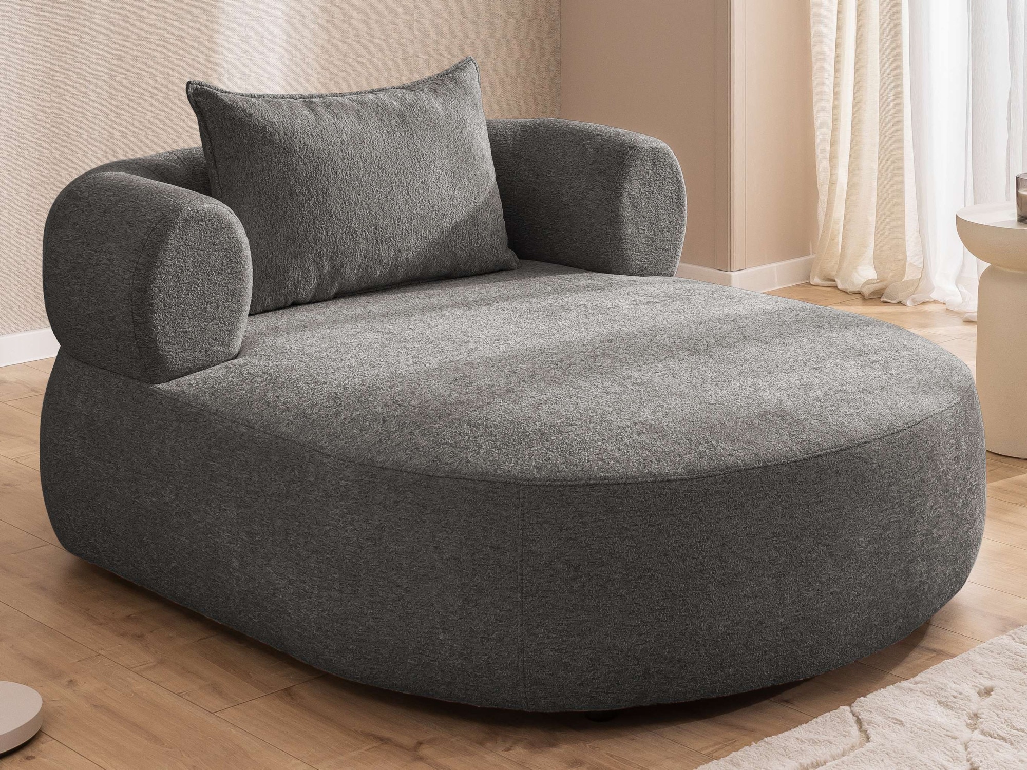 Home affaire XXL-Sessel »LUSSAC Loveseat extra tief, grosse Sitzfläche, Masse B/T/H: 123/158/78cm« hoher Sitzkomfort und modernes Design, Sofa ohne Bettfunktion