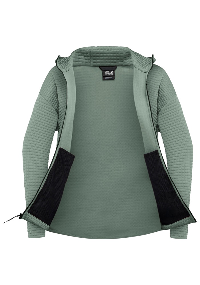 Jack Wolfskin Fleecejacke »MOGARI HOODED FZ W« mit Kapuze mit Kapuze, atmungsaktiv, leicht, pflegeleicht, schnell trocknend