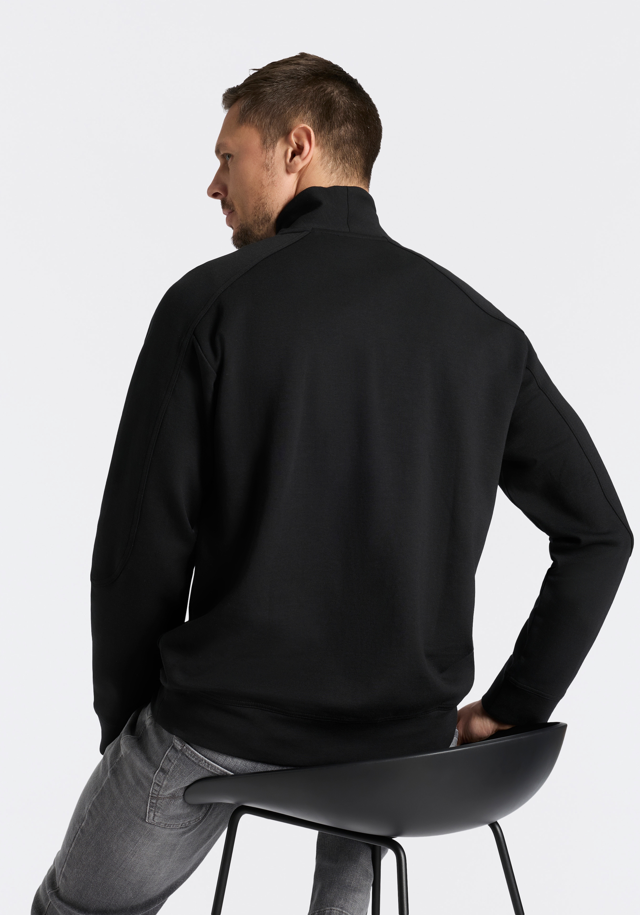 HUGO Underwear Sweatshirt , Troyerkragen mit Reissverschluss
