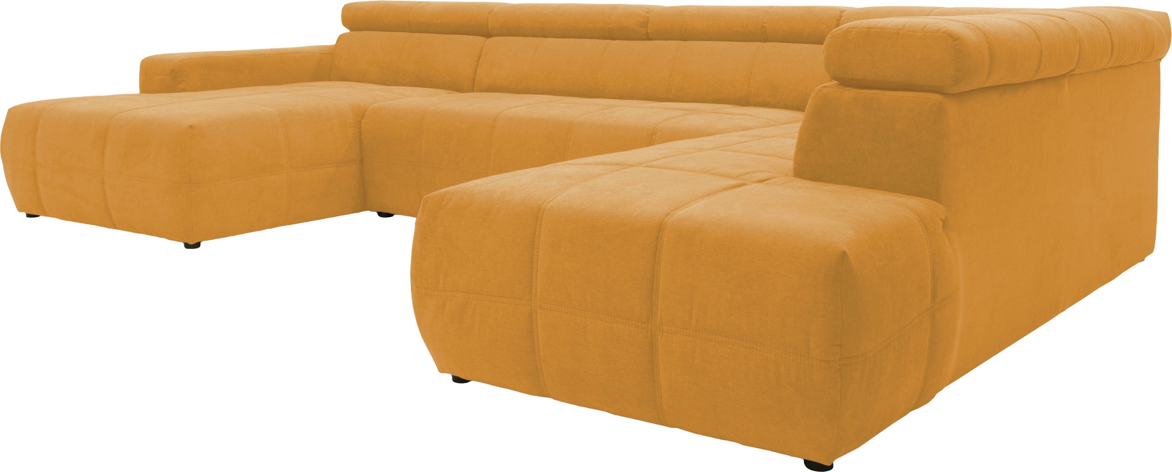 GOODproduct Wohnlandschaft »Ballerup 359 x 228 cm, auch mit verstellbarer Sitztiefe« Kopfteile verstellbar, aus pflegeleichtem, weichem Bezugsstoff, U-Form