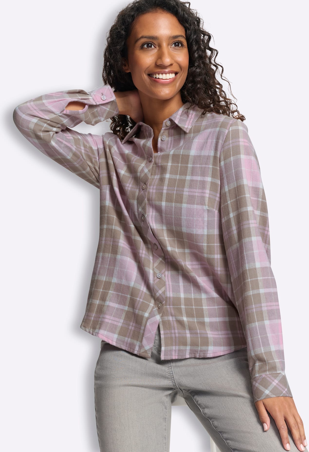heine Blouse à carreaux