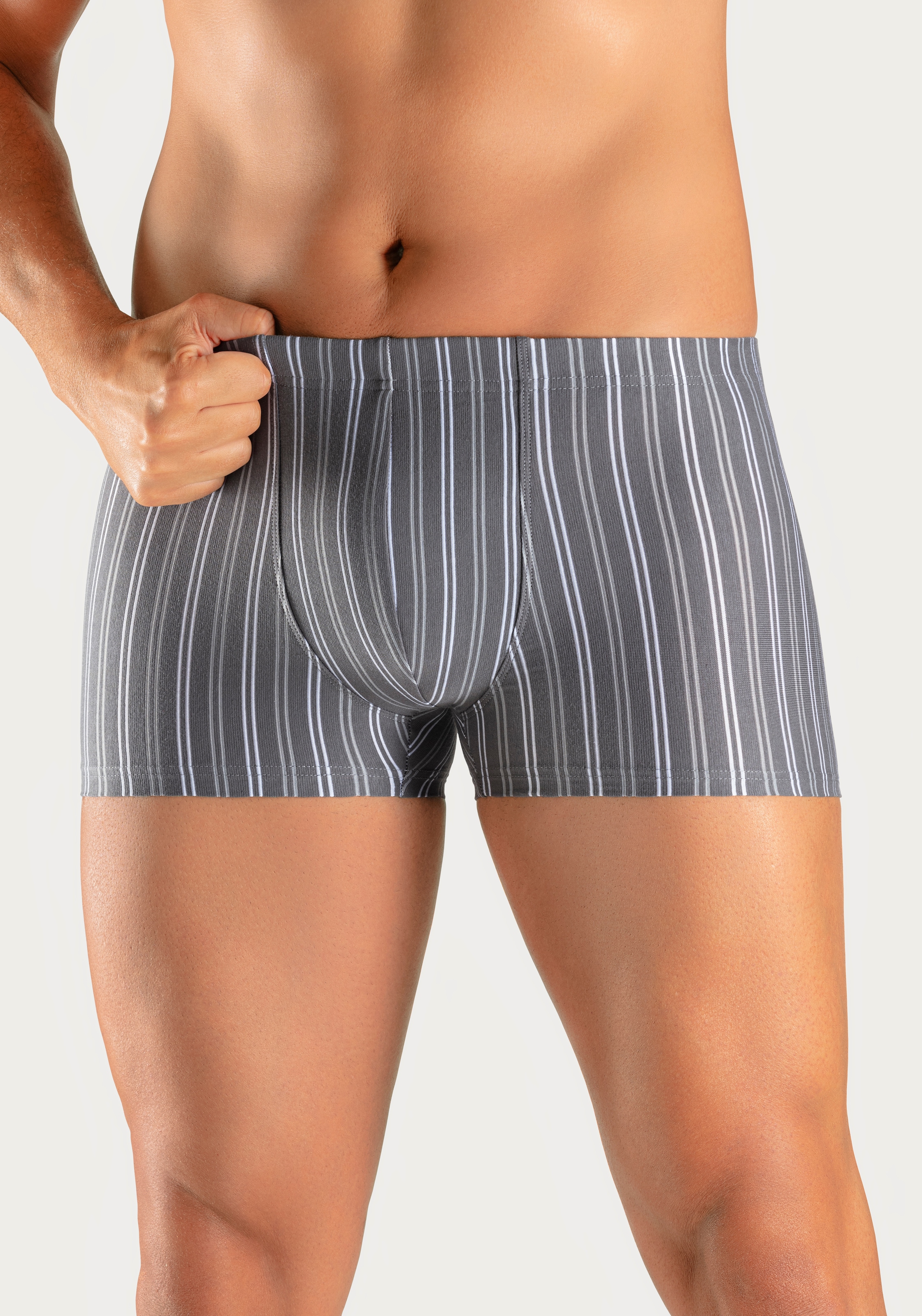le jogger® Boxer »Boxershorts für Herren« Packung, 3 cuis tlg., mit garngefärbten Streifen