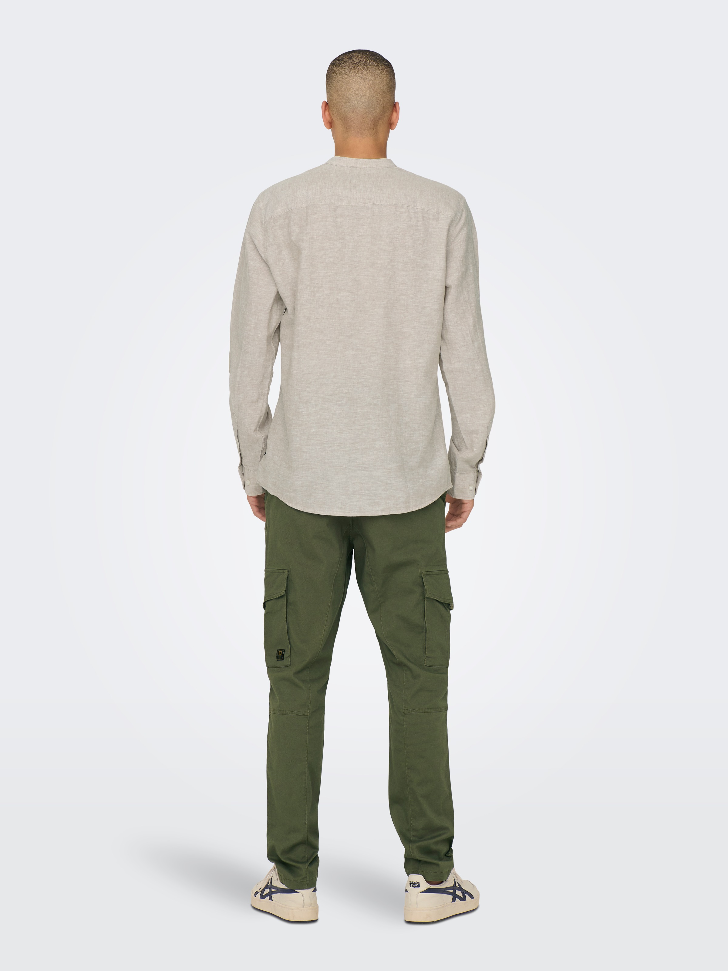 ONLY & SONS Langarmhemd »ONSCAIDEN LS SOLID LINEN MAO SHIRT NOOS«