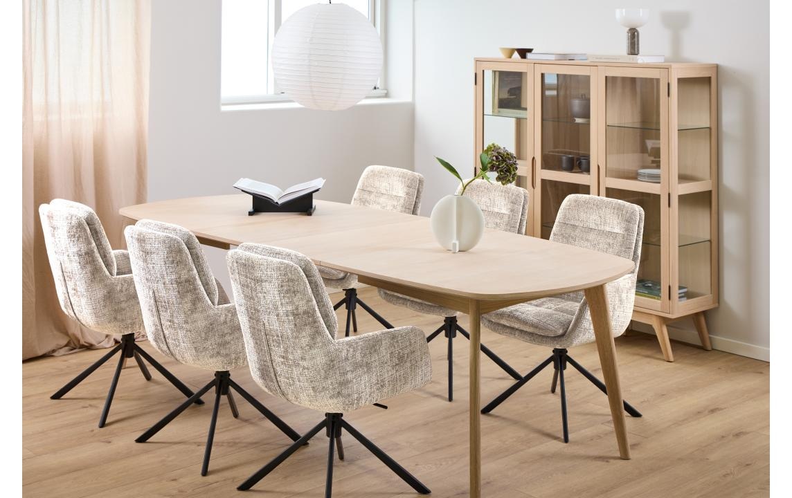 AC Design Esszimmerstuhl »Edgar, Polsterstuhl, Stuhl« (Set) 2 Stk.Stuhl, Stoff, L-Form, Armlehnen, Dreh- & Kippfunktion, FSC™