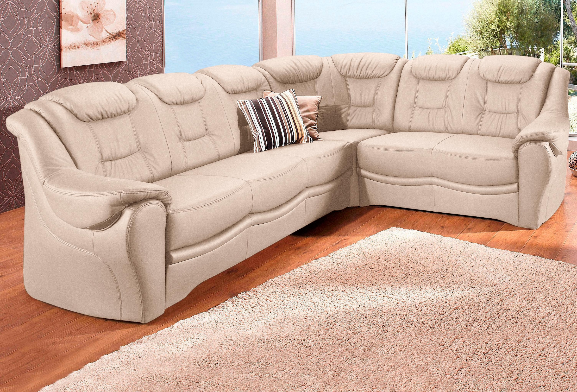 sit&more Ecksofa »Bellevue L-Form« wahlweise mit Bettfunktion