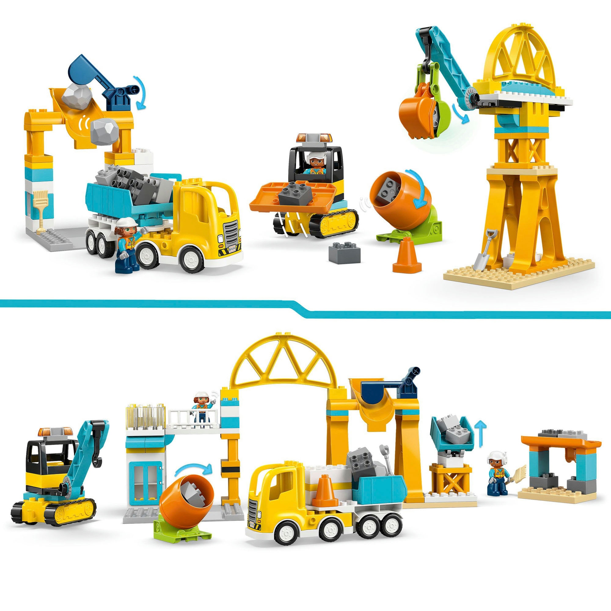 LEGO® Pions de construction »Baustelle mit Baufahrzeugen – 3-in-1-Set (10476), LEGO DUPLO Town« Made in Europe