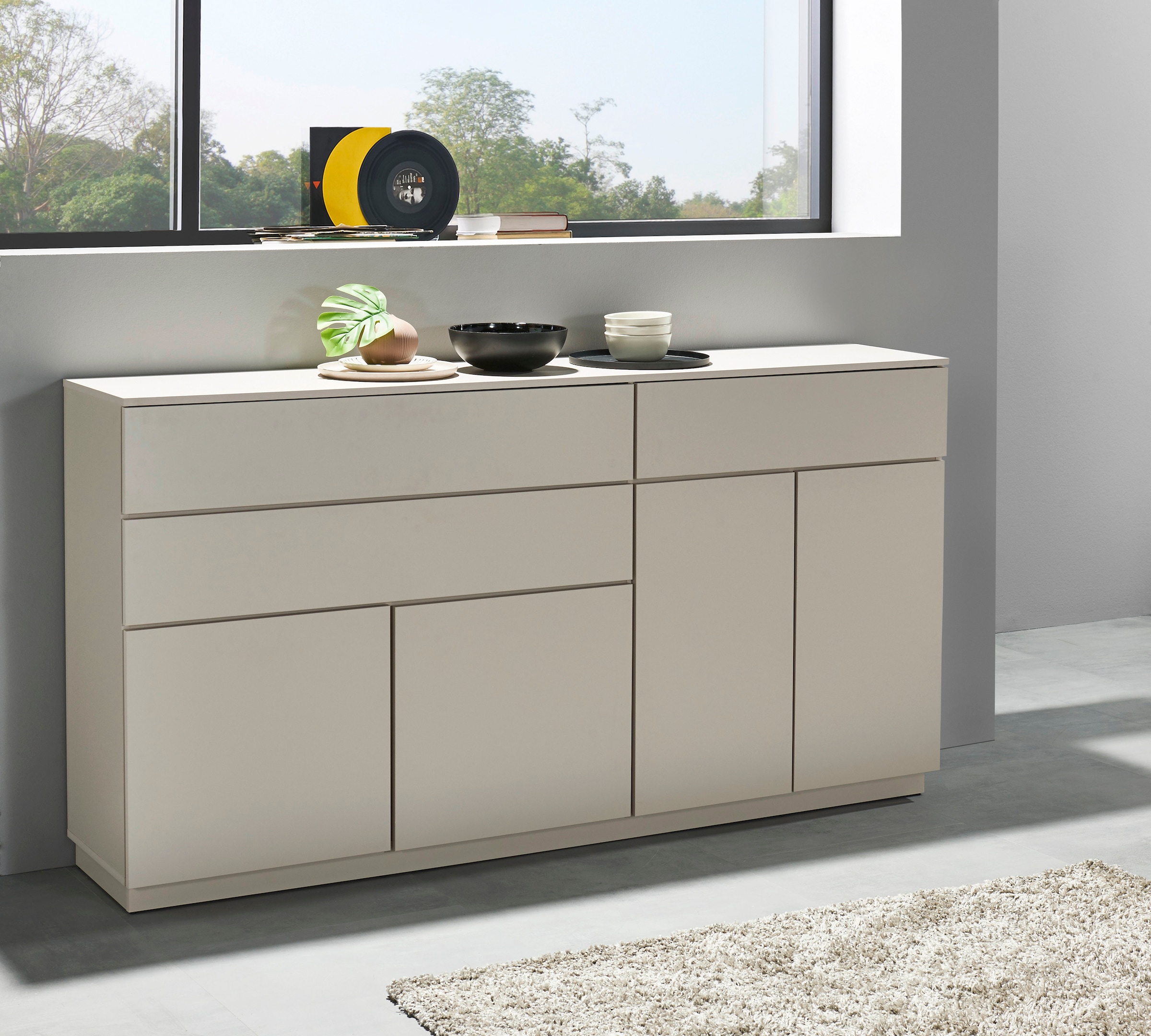 HBZ Sideboard »Vince Sideboard, B/H/T 191x100x38 cm« 1 cuis tlg. Breite 191 cm, Push-to Open, Melaminbeschichtung