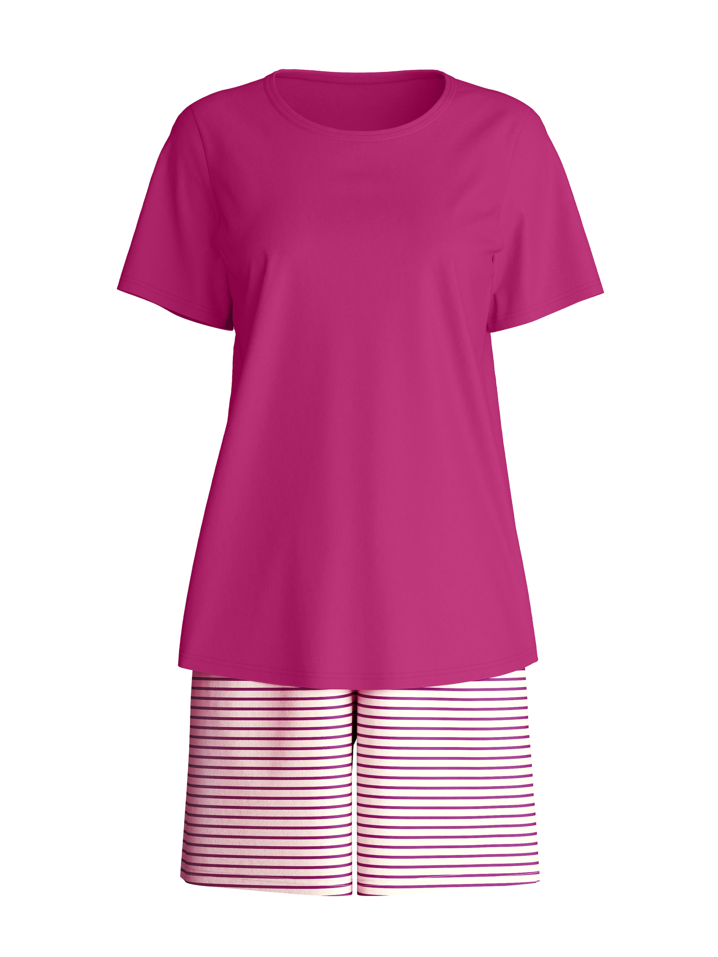 CALIDA Shorty 2 avec col rond, pantalon avec bandes