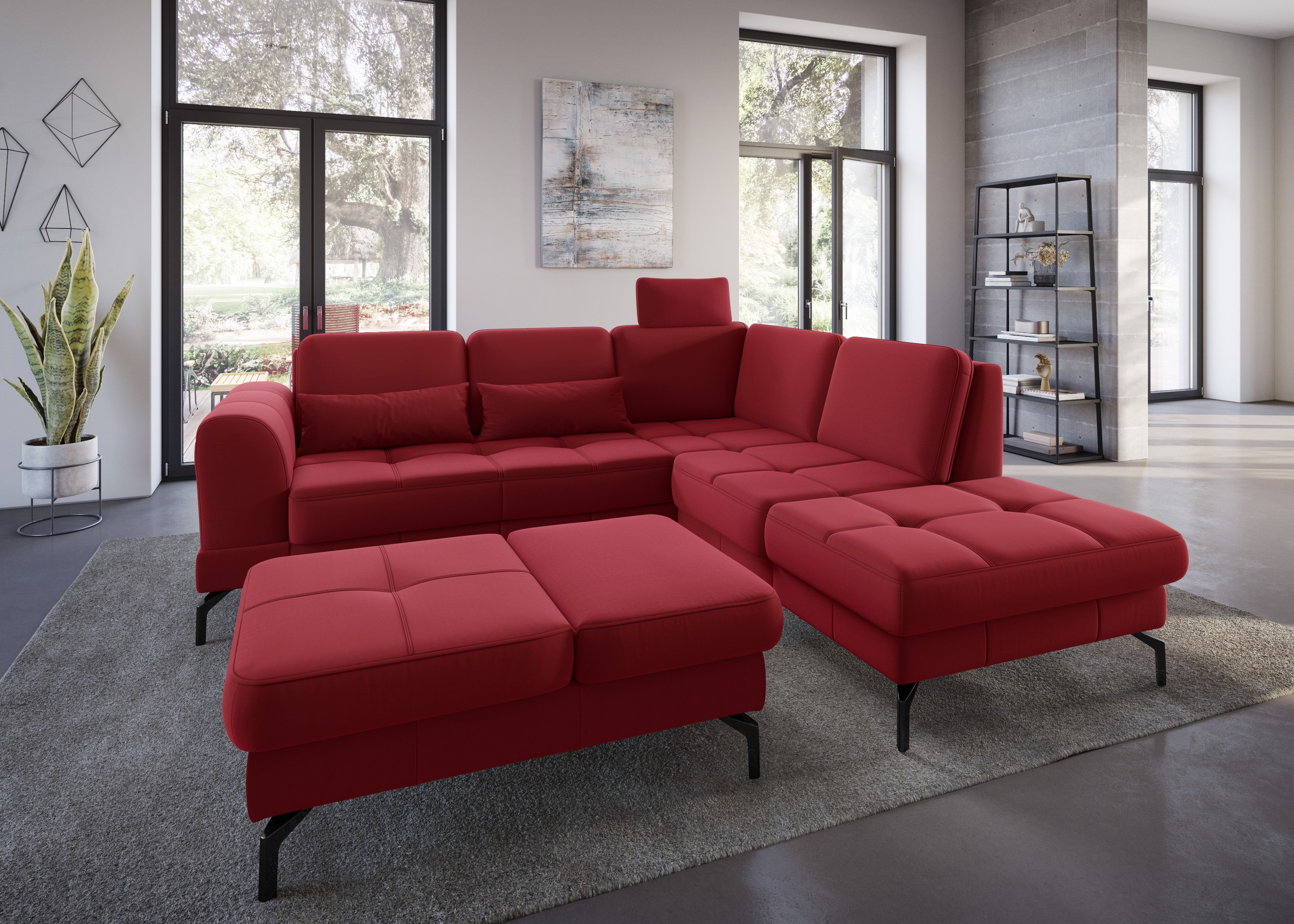 sit&more Hocker »Bendigo« mit Klappfunktion, Bodenfreiheit 15 cm, wahlweise in 2 Fussfarben