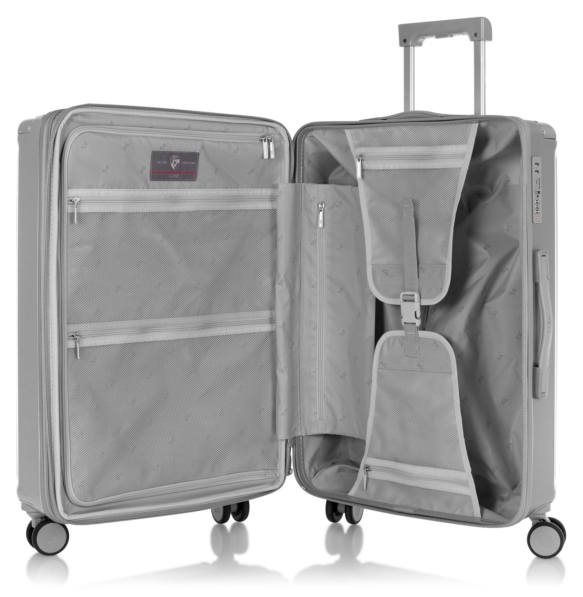 Heys Trolley à coque dure »Luxe, in verschiedenen Farben und Grössen« 72 litre 4 Rollen Heys  Hartschalen-Koffer Volumenerweiterung
