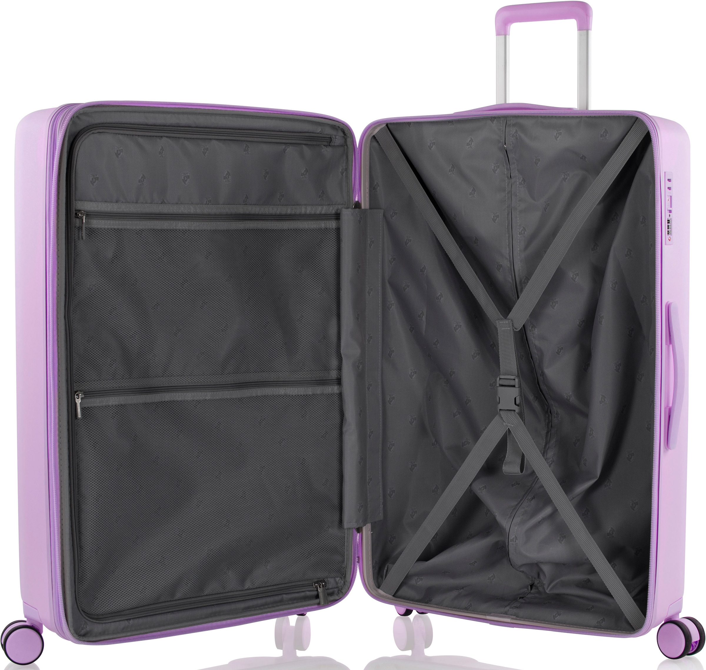 Heys Hartschalen-Trolley »Pastel, in verschiedenen Farben und Grössen« 109 l 4 Rollen Heys  Handgepäck-Koffer TSA Schloss Volumenerweiterung
