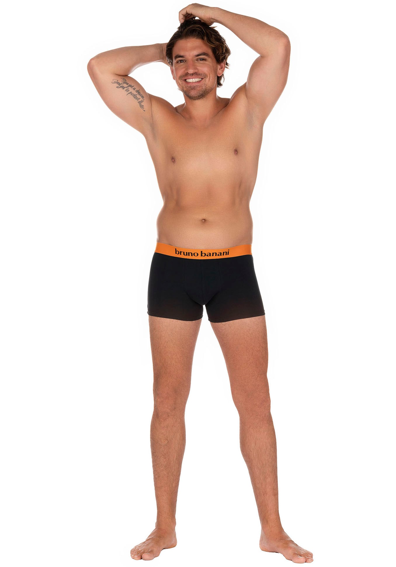 Bruno Banani Boxer »Flowing« 2er Pack,  mit kontrastreichem Logobund