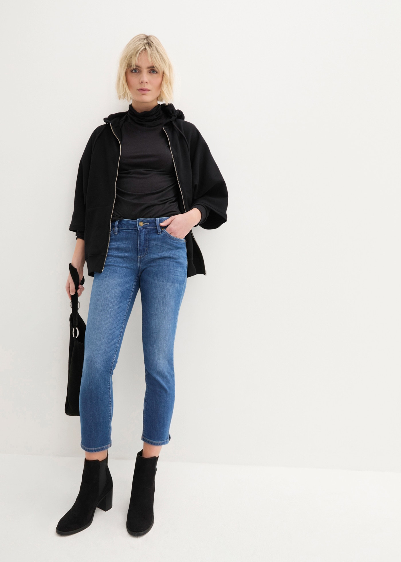 bonprix 7/8-Jeans mit Used-Effekt, schmale Passform, 7/8-Länge, aus Stretch-Material