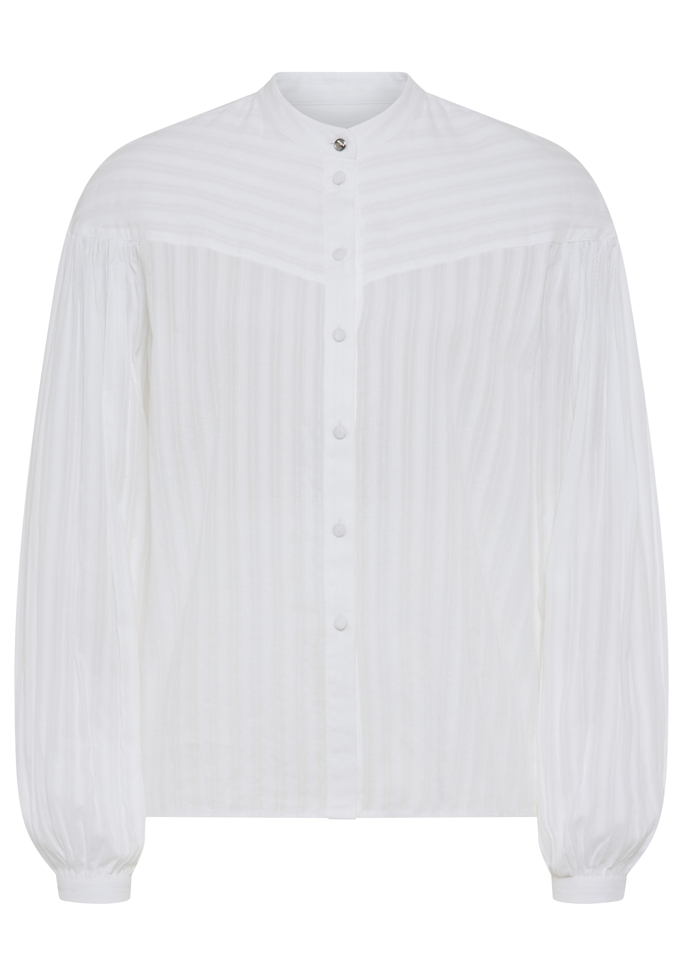 BOSS ORANGE Blouse à manches longues »Bilmant Premium Damenmode« mit Knopfleiste und kurzem Stehkragen