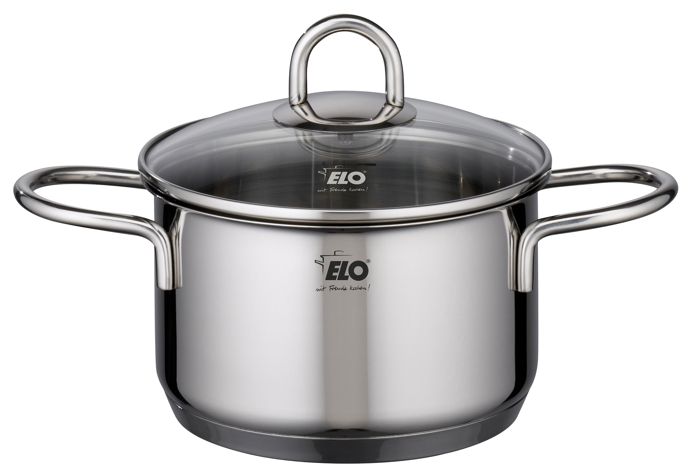 Elo Set de casseroles »Rubin« Ensemble, Bratentopf 20cm, Fleischtopf 16/20cm, Kasserolle 16cm, Gemüsetopf24 cm, 9 cuis tlg. Acier inoxydable 18/10