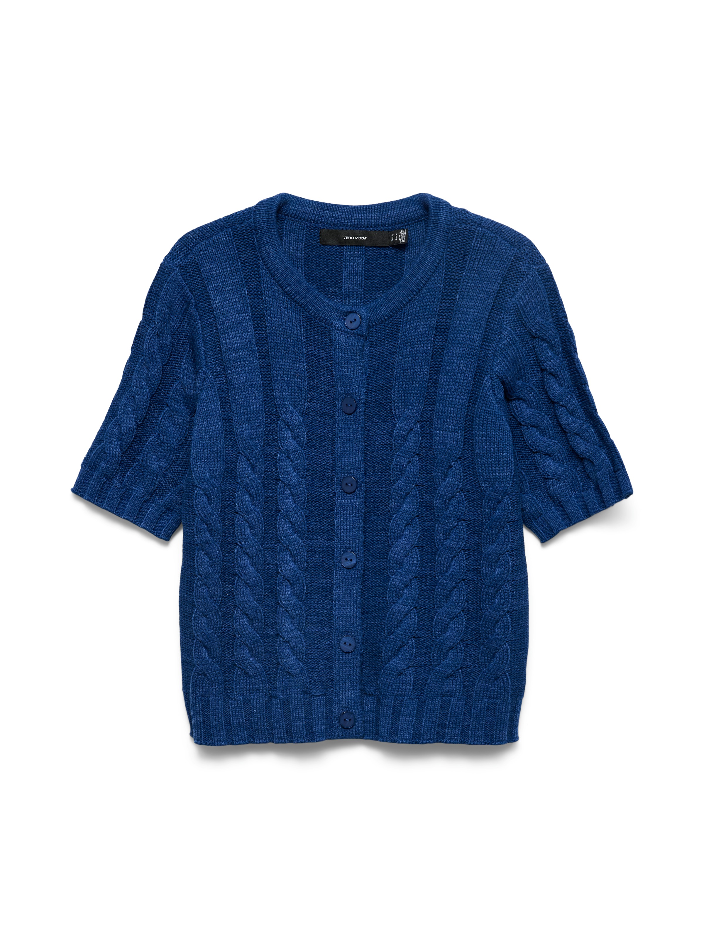 Vero Moda Veste en tricot »VMORIANE 2-4 O-NECK CARDIGAN« mélange de coton, coupe régulière, motif tricot torsadé