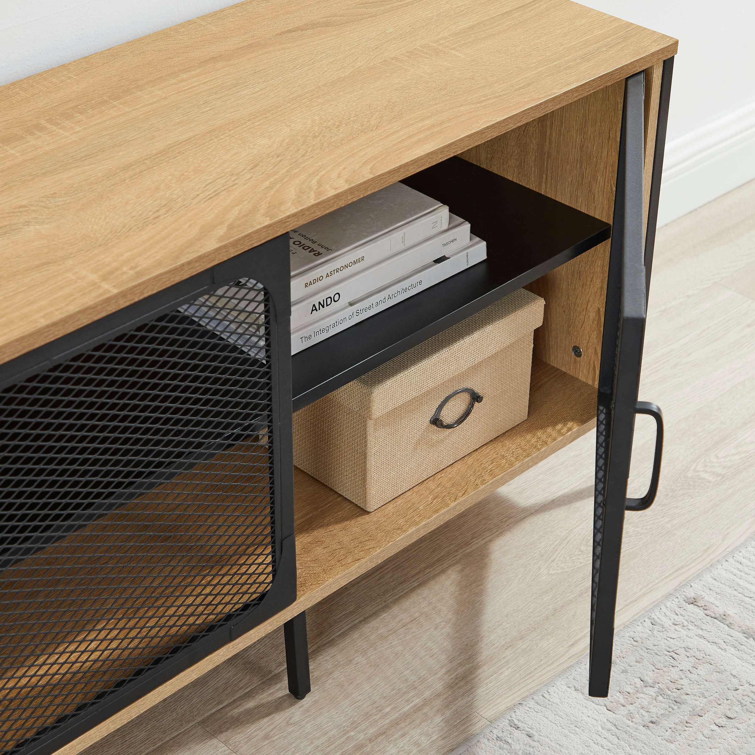 GOODproduct TV-Board »Amance« mit natürlichen ABS-Kanten und langlebigem Metallgestell