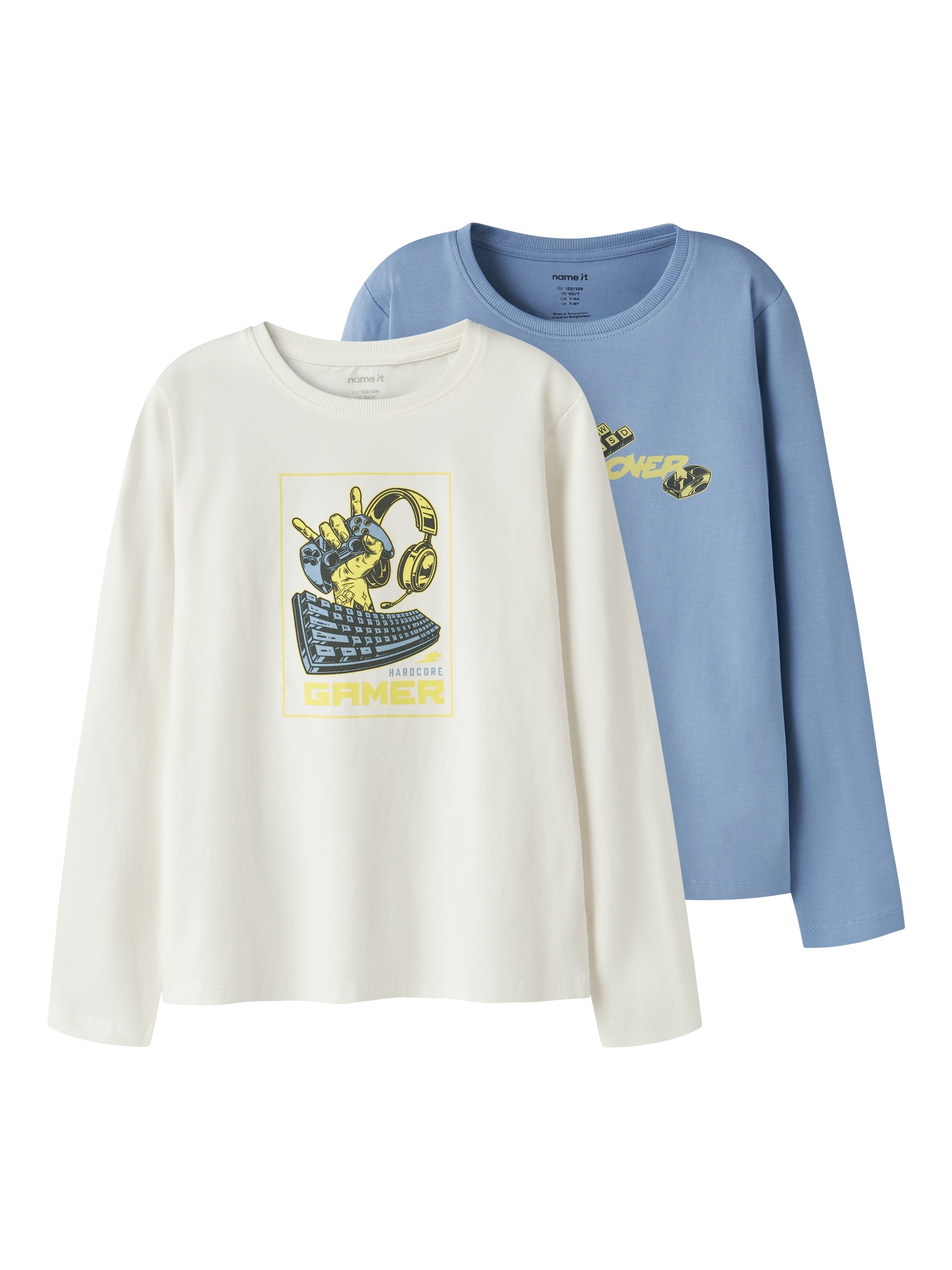 Name It T-shirt à manches longues »NKMVUX 2P LS TOP« Paquet, 2 pièces Baumwollmischung, regular fit