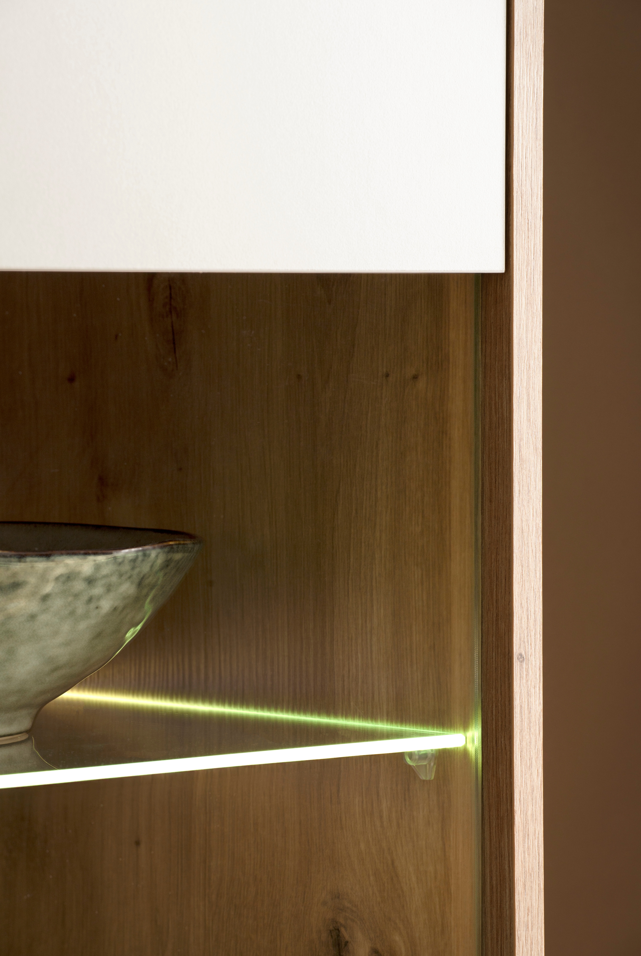 Home affaire Meuble mural »Sonora, moderne Anbauwand, Komplettset in Kaschmir/Eiche« Komplett-Set, 3 cuis tlg.