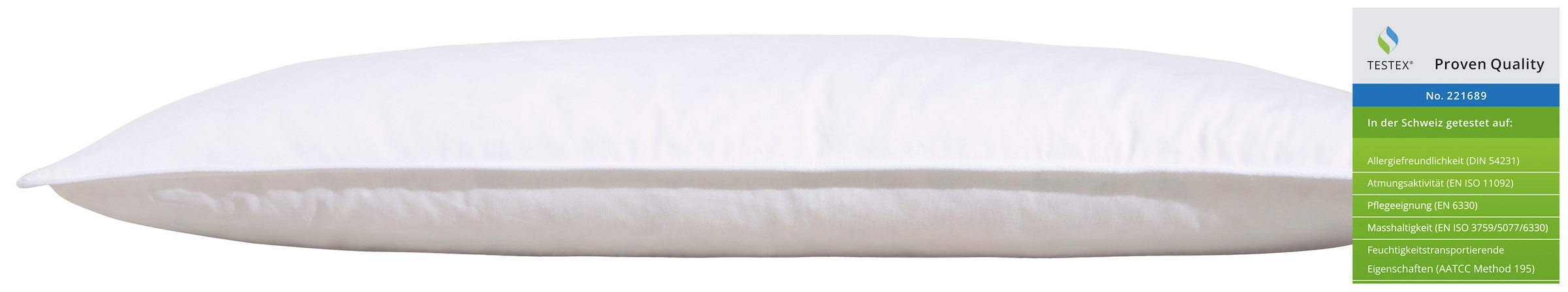 GOODproduct Federkissen »RINA, Kopfkissen in 40x80 oder 80x80 cm« Füllung: 90Federn10Daunen Bezug: Baumwolle 1 Stk. tlg. Kissen, Made in Germany, Allergiker geeignet (Nomite)