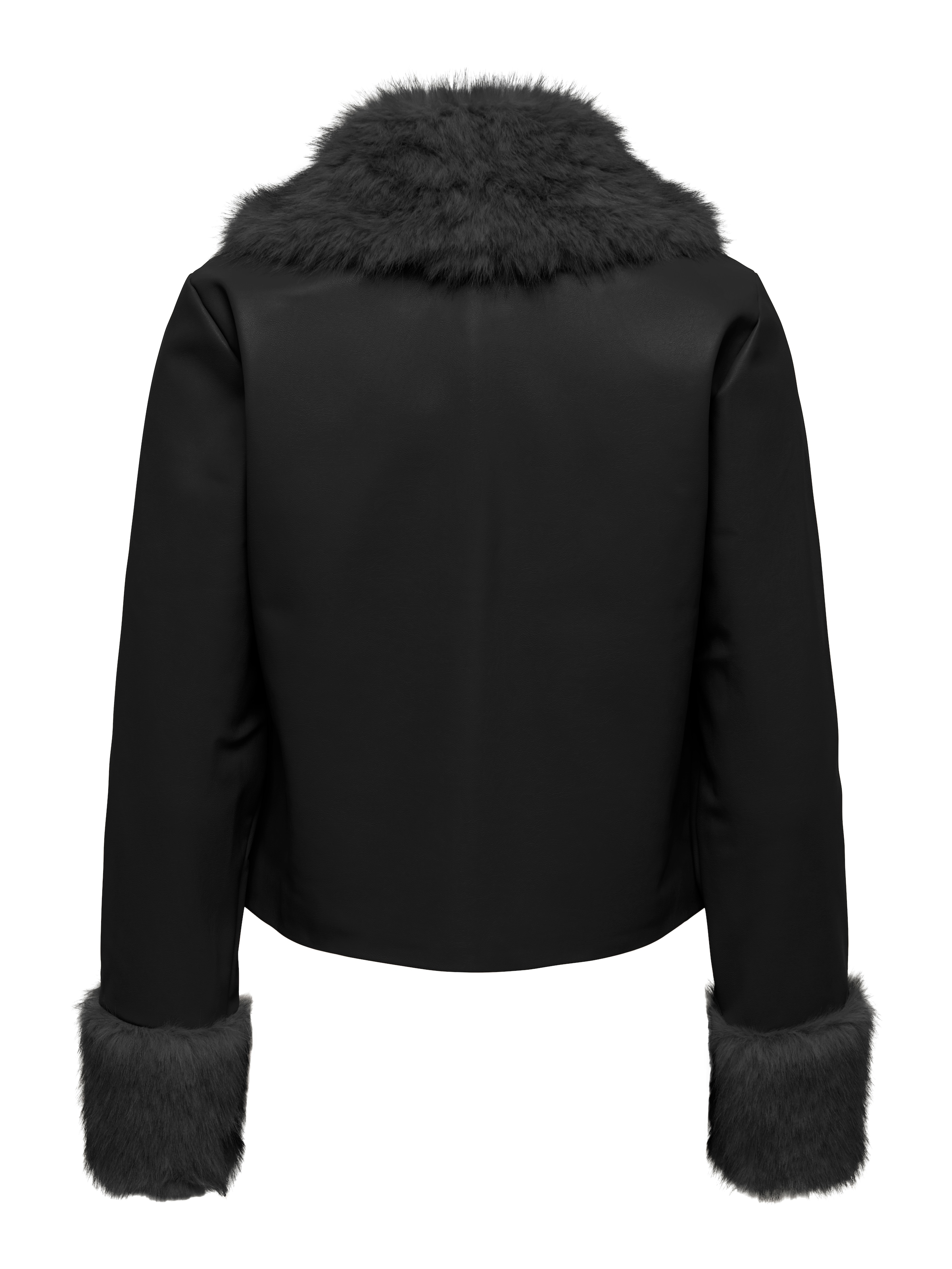 ONLY Lederimitatjacke »ONLBAZ FAUX LEATHER FUR JACKET CC OTW« Lederimitat