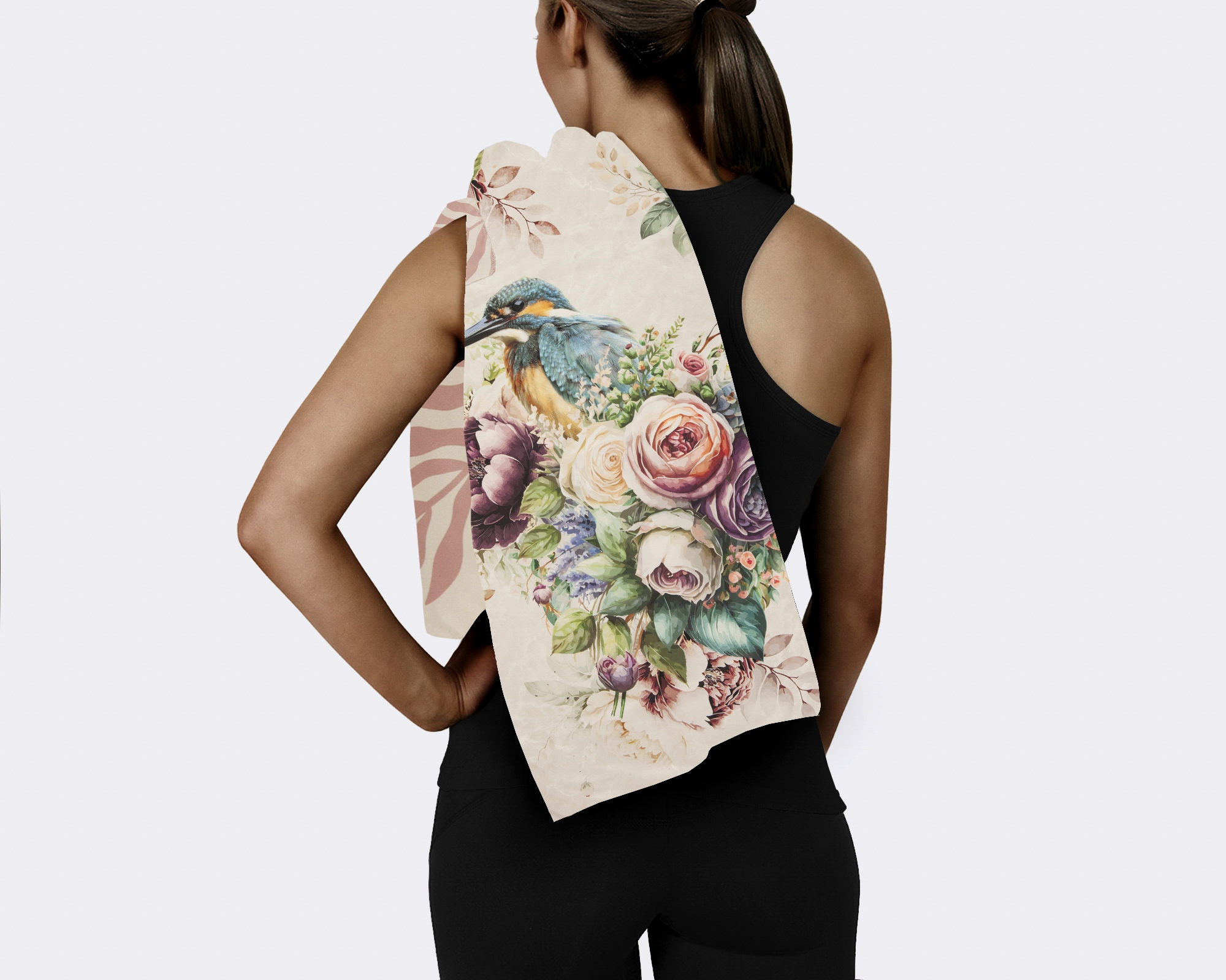 Descanso Sporthandtuch »Verde« Mikrofaser, 50x100, Schnelltrocknend, Reise, Sport, Wendeoptik, Sand