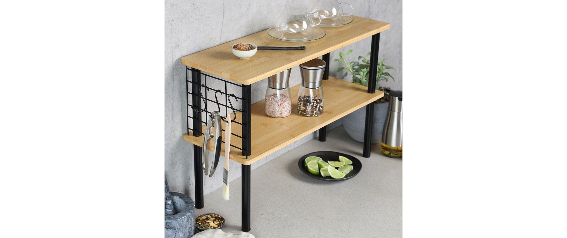KESPER® Étagère de cuisine »mit 2 Ebenen, FSC« 1 cuis tlg.