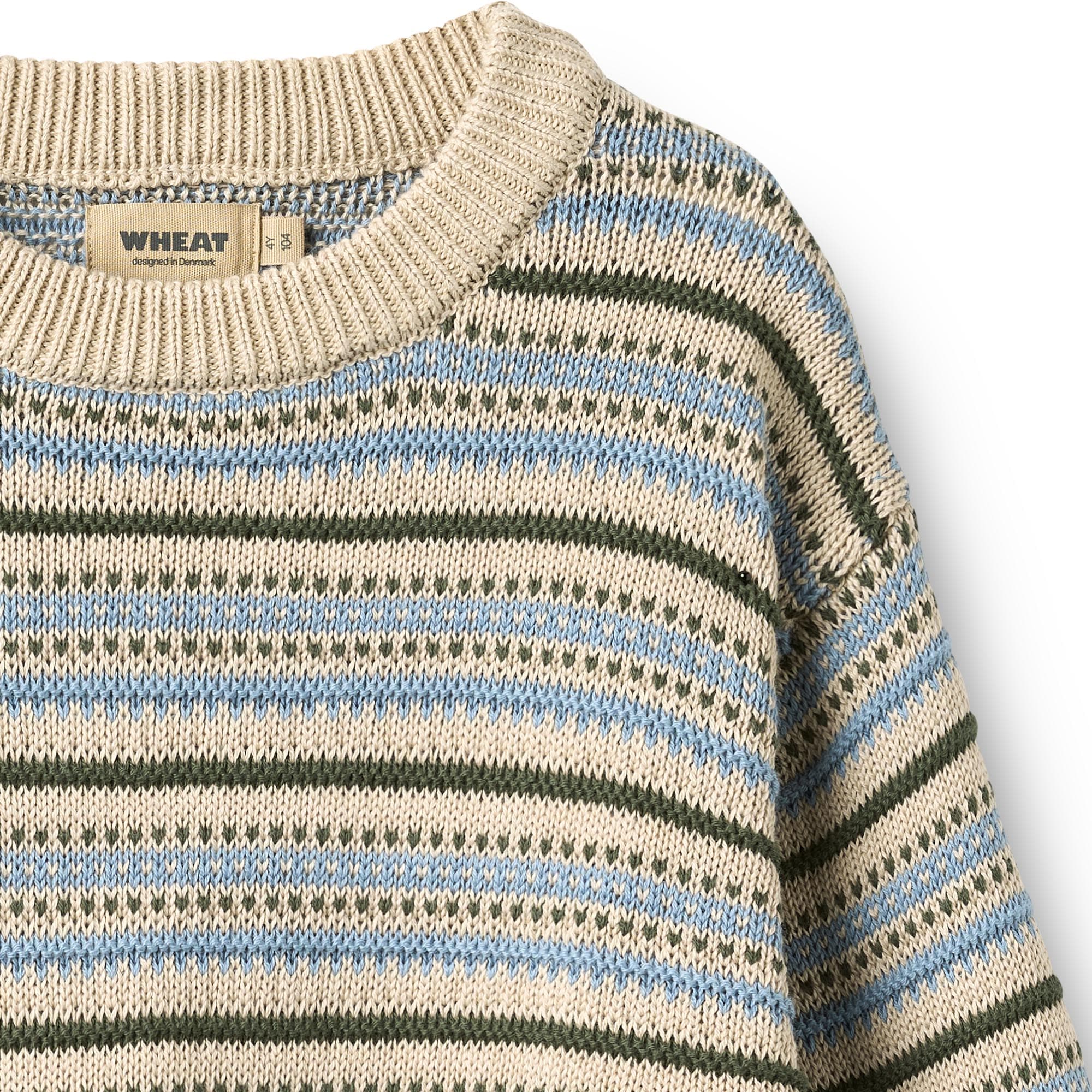WHEAT Strickpullover »Jacquard Pullover Harlow« Baumwolle
