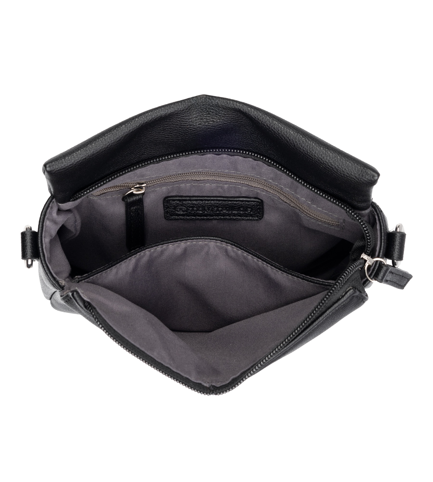 TOM TAILOR Sac à bandoulière »Rella« aus fein genarbtem Material mit farblich passendem Gewebeband