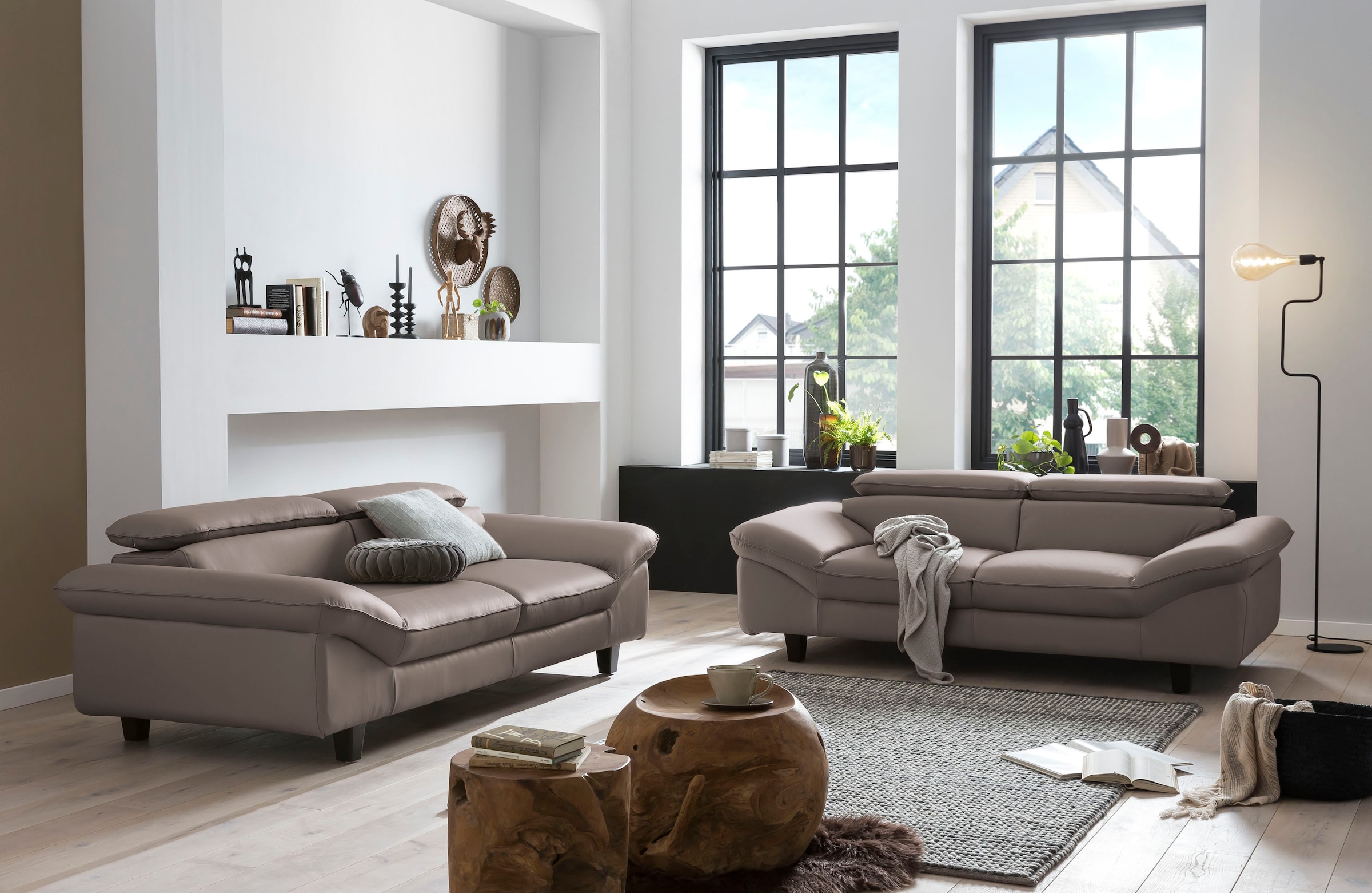 Home affaire 3-Sitzer »Pilot« Big-Sofa mit Kopfteilverstellung