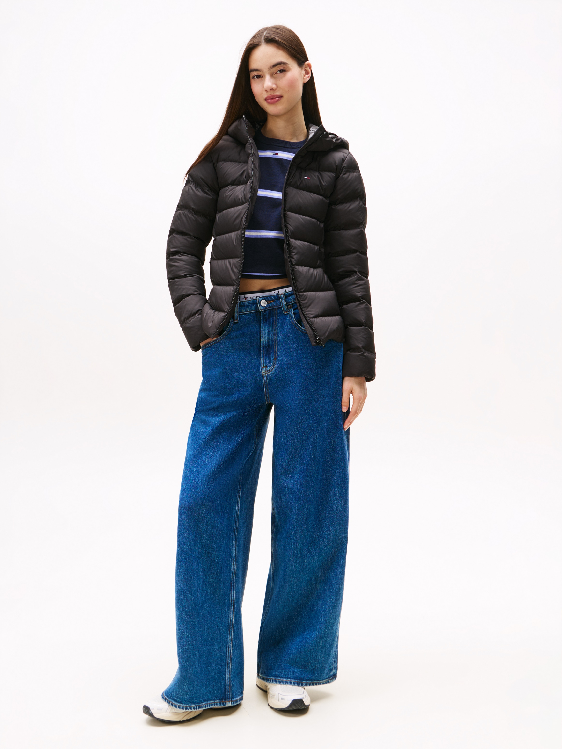 Tommy Jeans Veste matelassée »TJW SLIM HOOD PRNT DOWN JCKT EXT« avec capuche