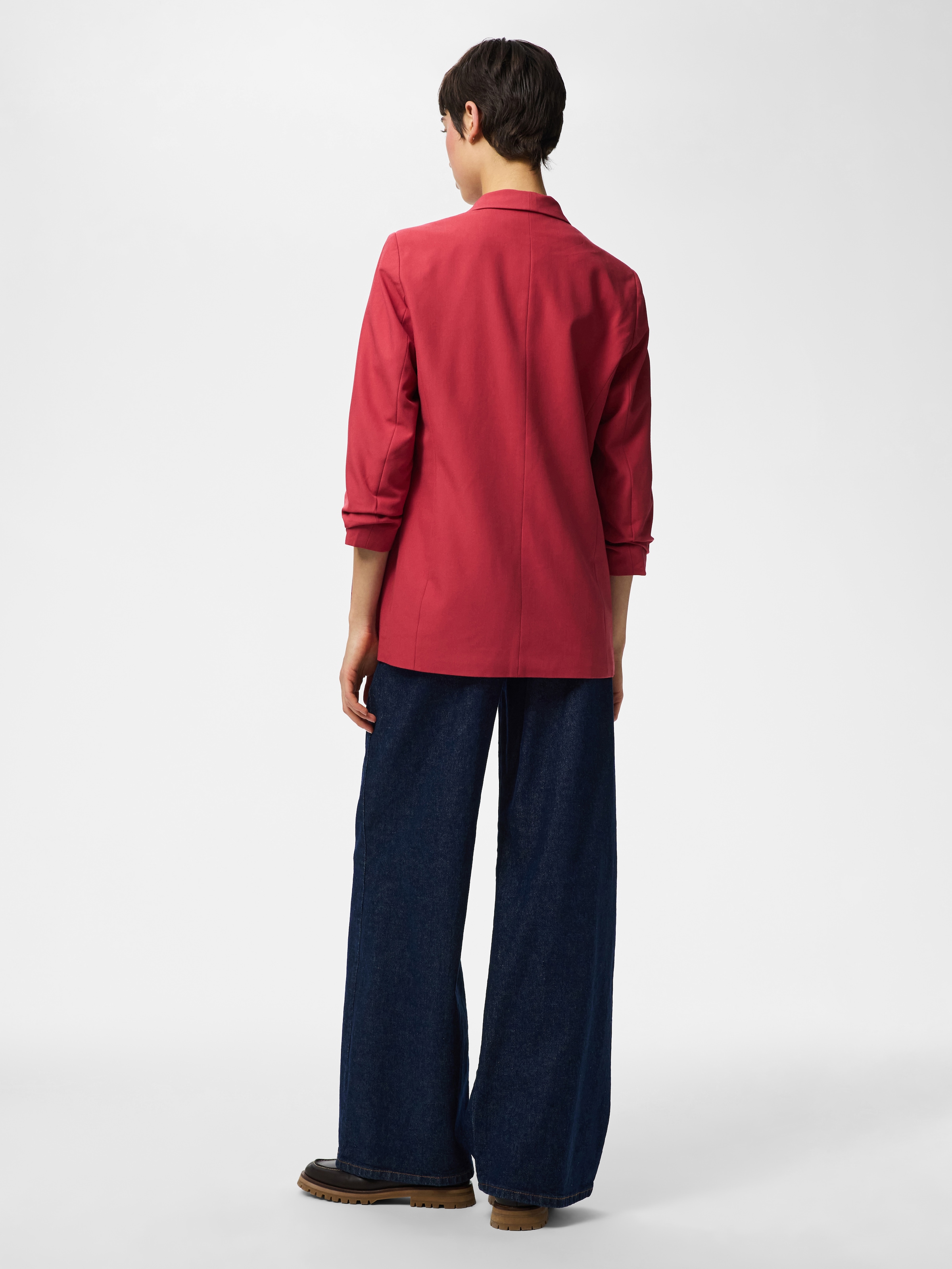 pieces Blazer chemisier »PCBOSELLA 3/4 BLAZER NOOS« mélange de matériaux, coupe régulière