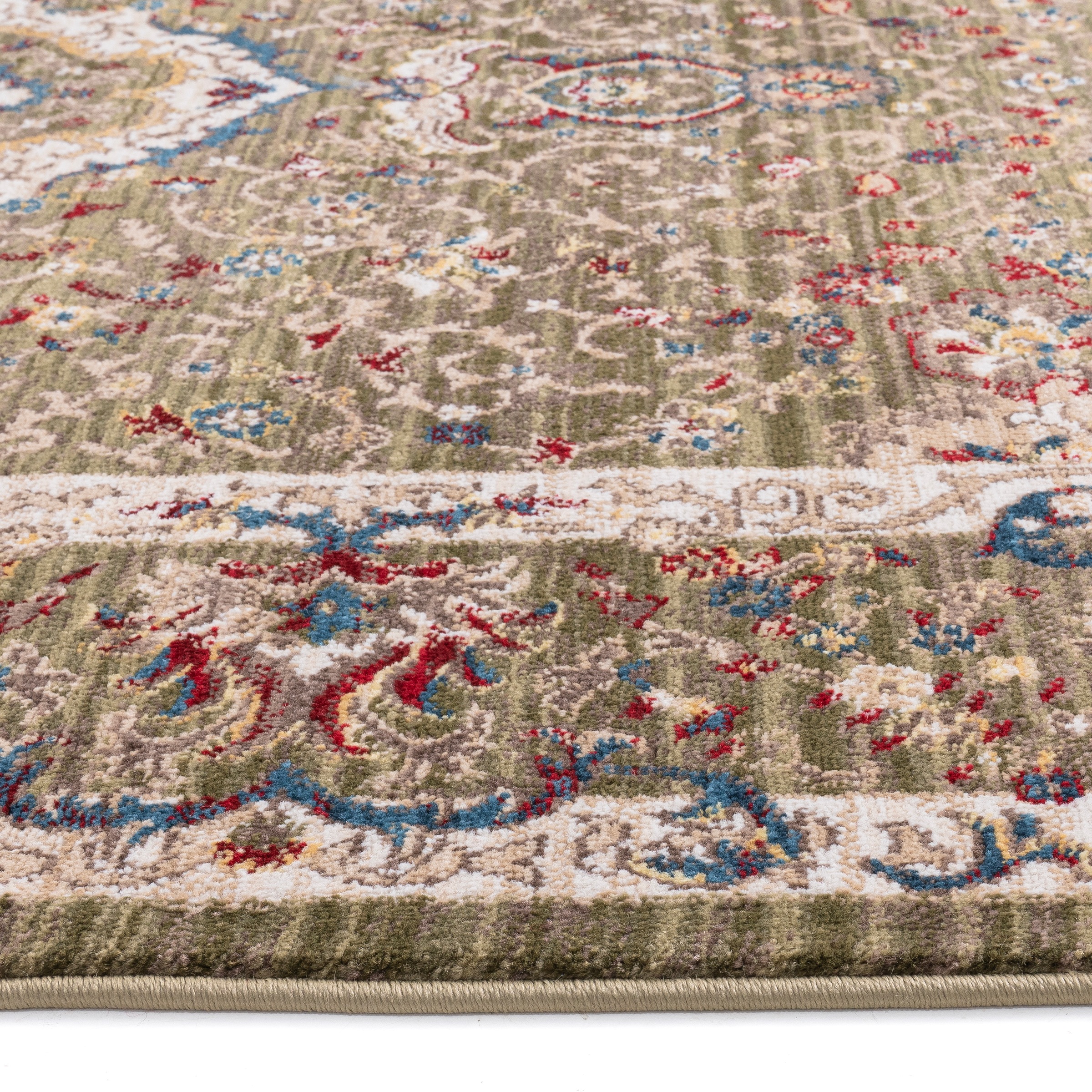 GOODproduct Tapis »Molvio, mit & ohne Fransen« Rectangulaire 18 mm Höhe Orient-Optik, Vintage Design, weich, Wohnzimmer, Schlafzimmer