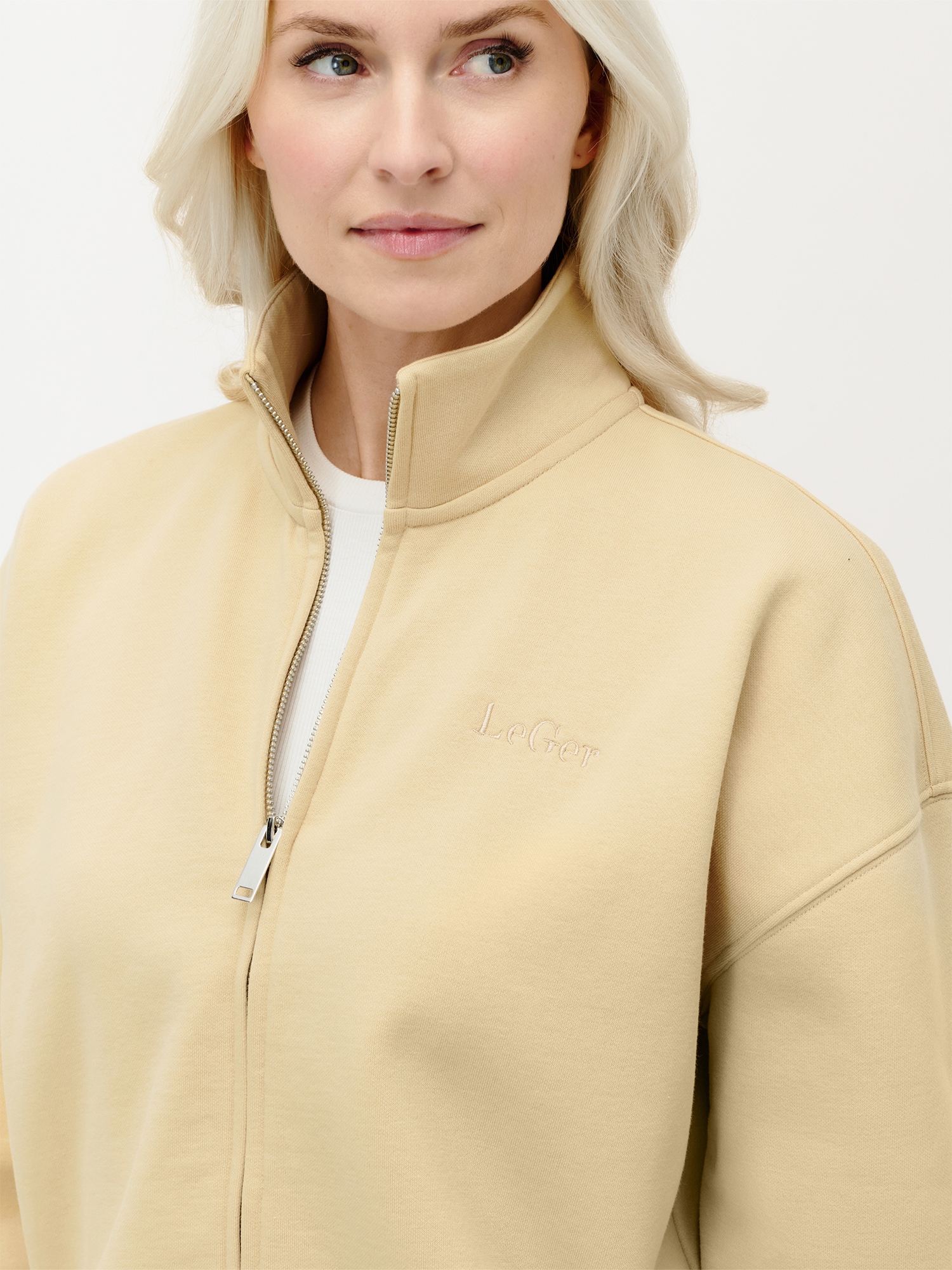 LeGer Veste sweat »Tanisha, LeGer by Lena Gercke« locker geschnitten, mit Stehkragen
