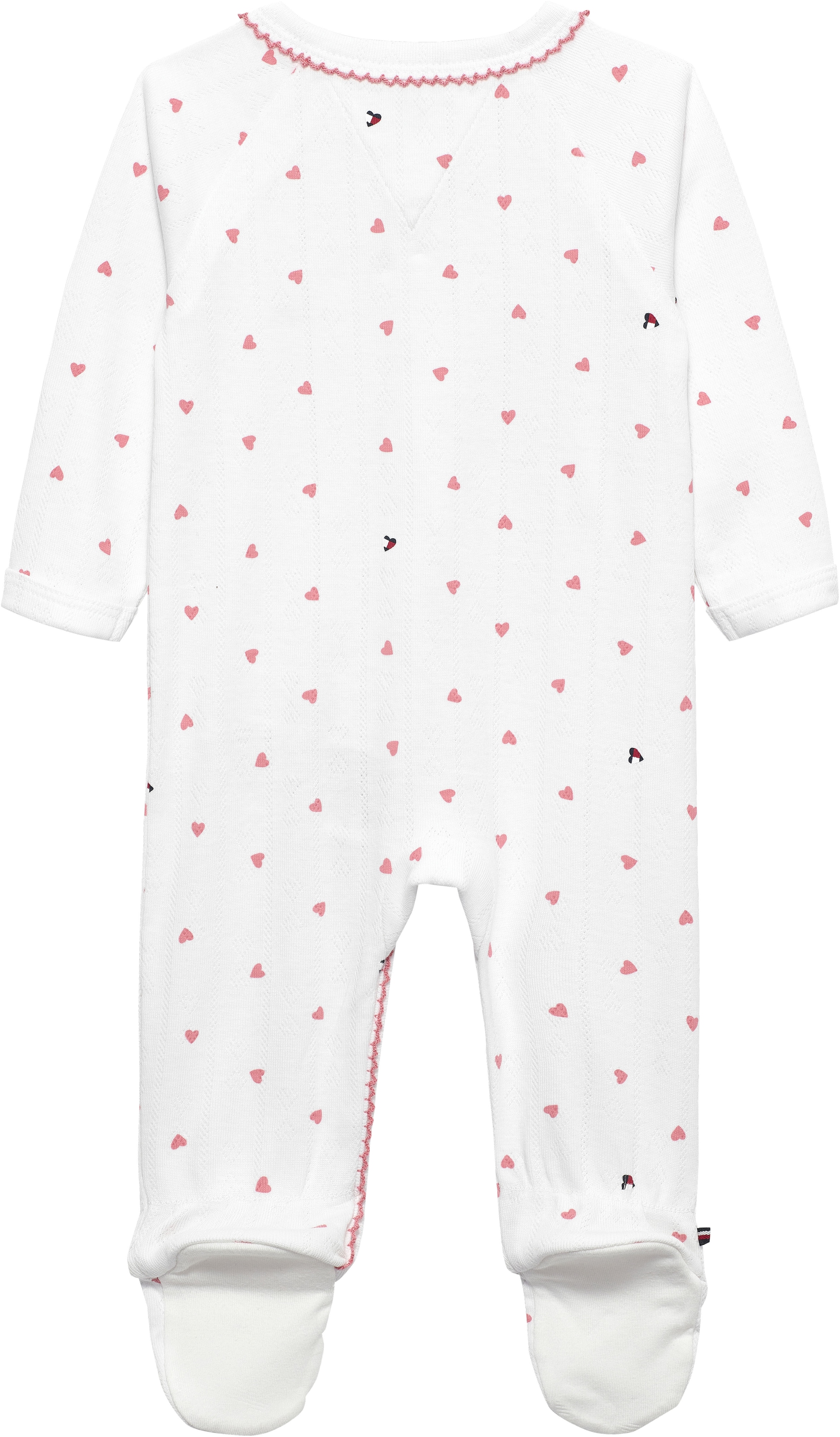 Tommy Hilfiger Strampler »POINTELLE COVERALL« Regular fit mit V-Ausschnitt für Babys