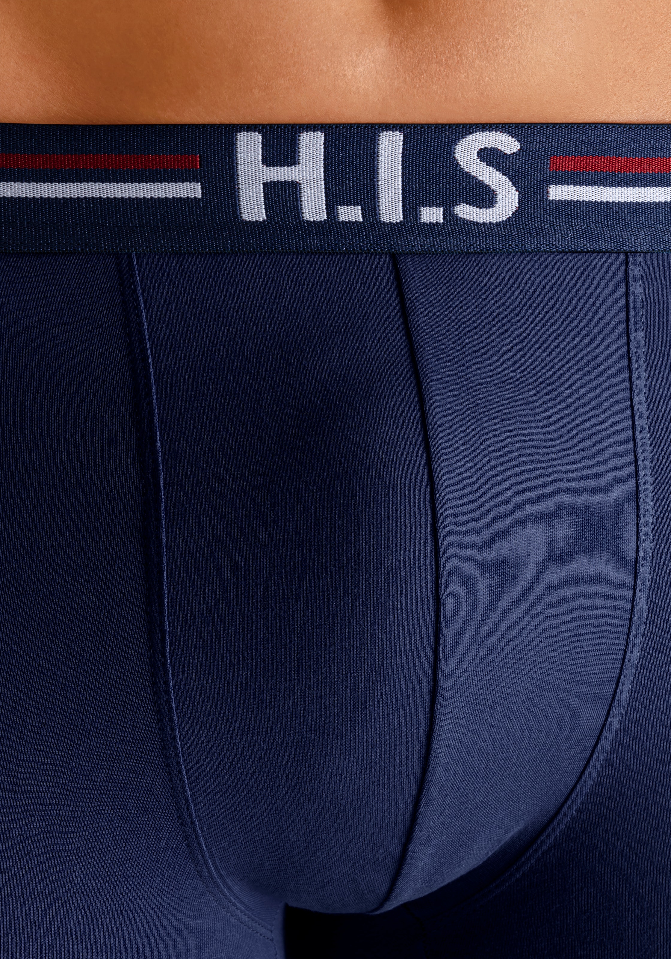 H.I.S Boxer »Boxershorts für Herren« Packung, 5 cuis mit Streifen und Markenlogo im Bund