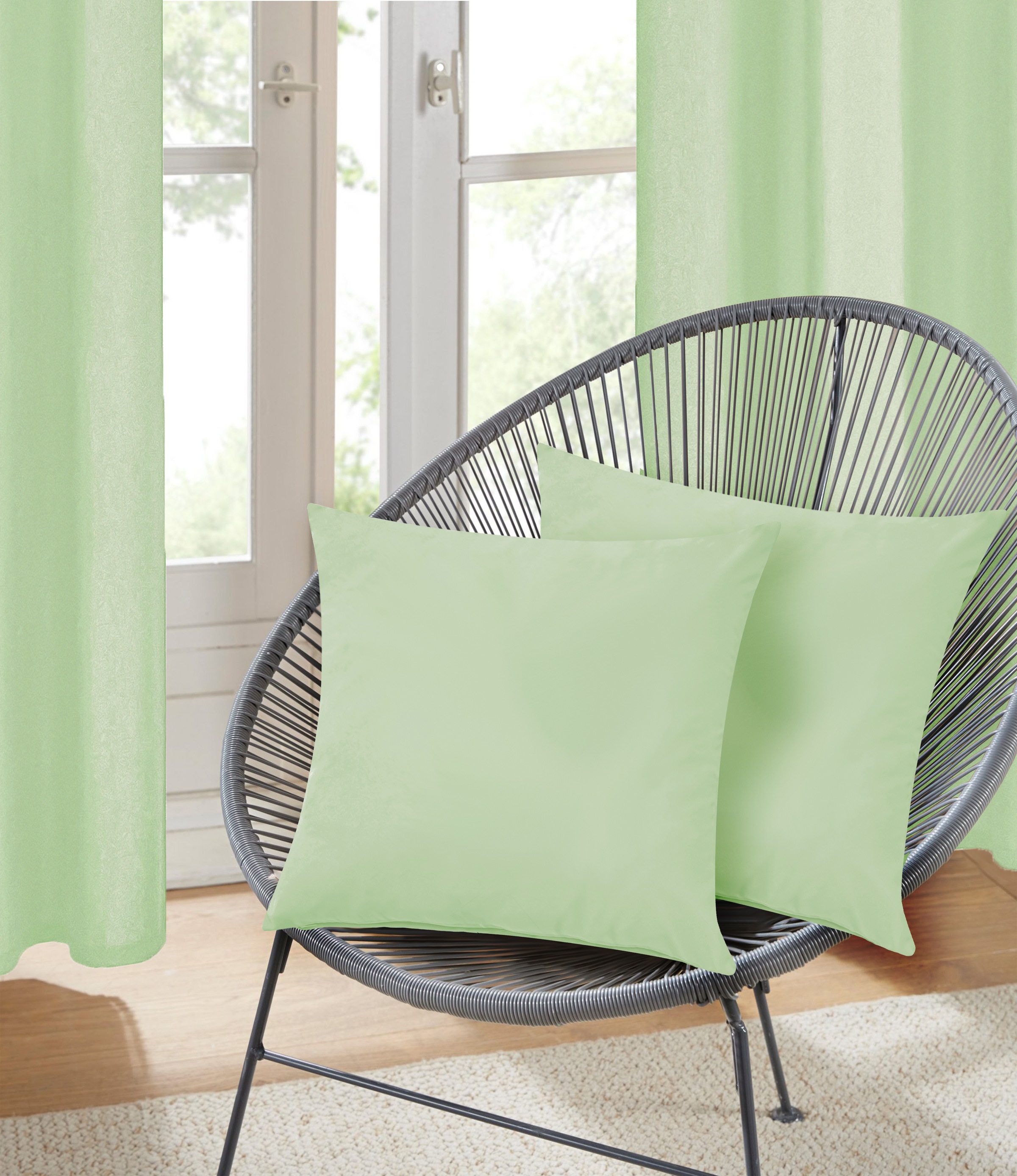 GOODproduct Dekokissen »Raja« einfarbig, Kissenhüllen ohne Füllung , 40 x 40 cm, 2er-Set, Mikrofaser