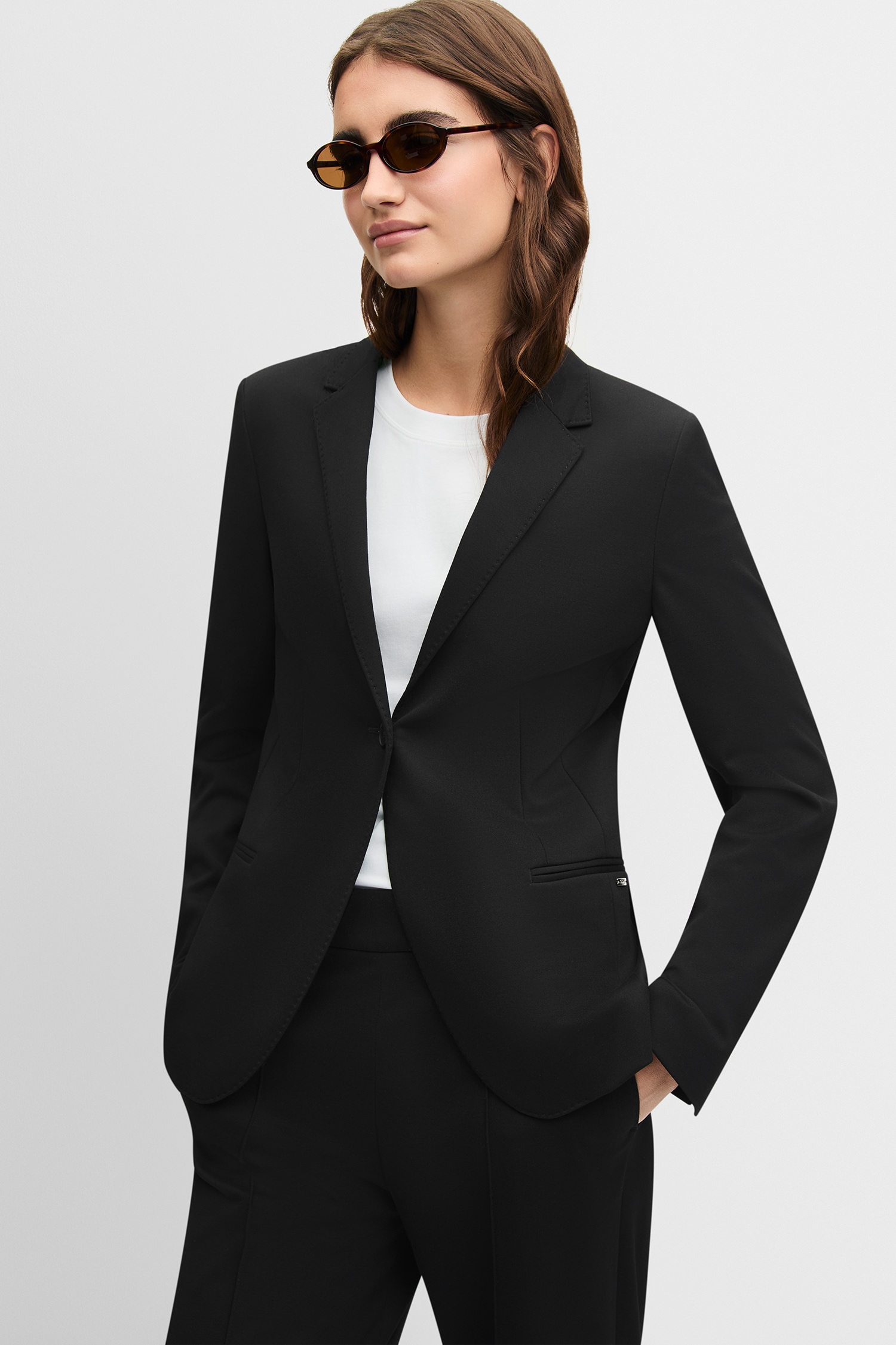 Cinque Veste blazer »CILEO« Regular Fit, 1-Knopf-Form, elastischer Materialmix