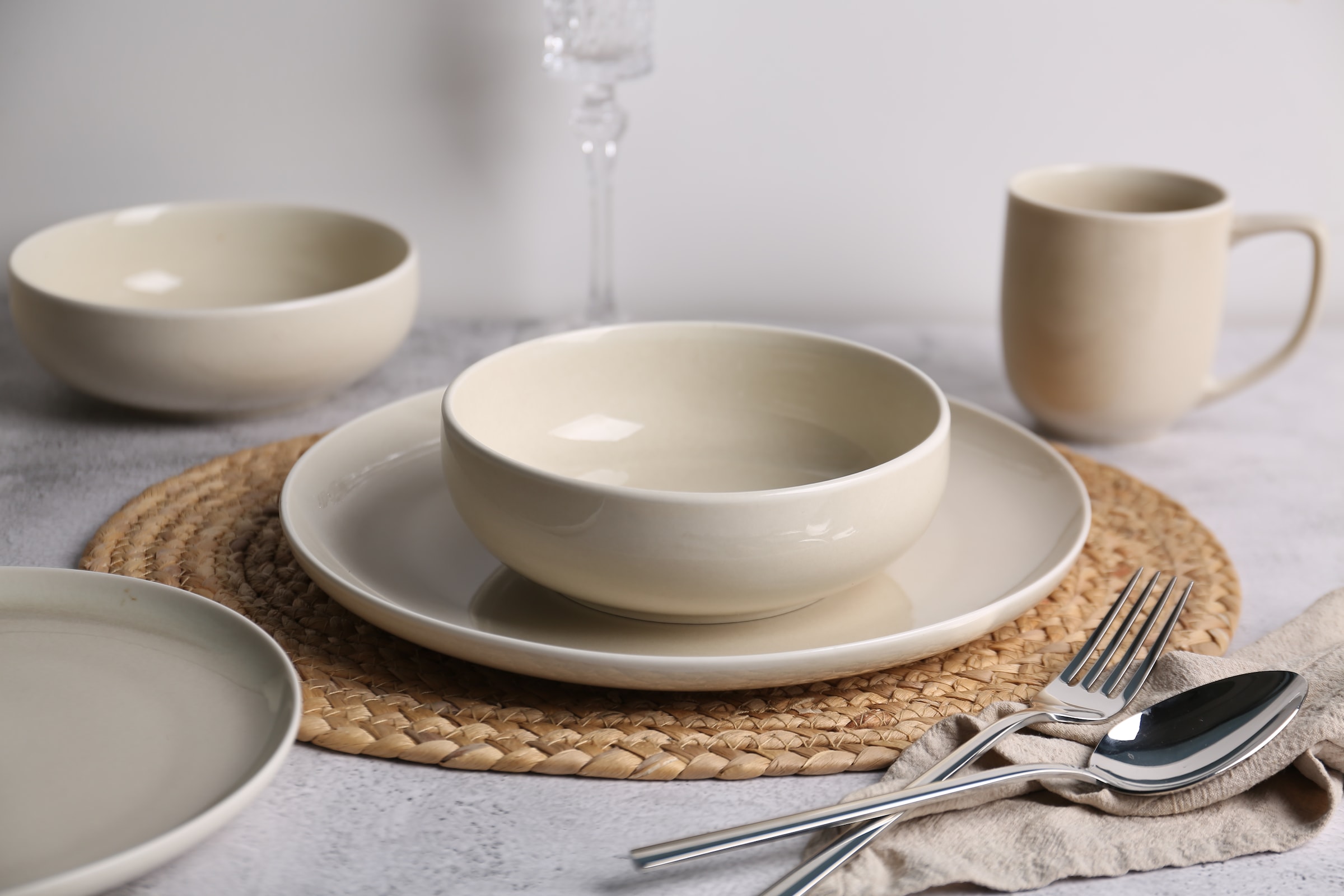 GOODproduct Geschirr-Set »Flett, mit Reaktivglasur« Teller Set, spülmaschinenfest und mikrowellengeeignet