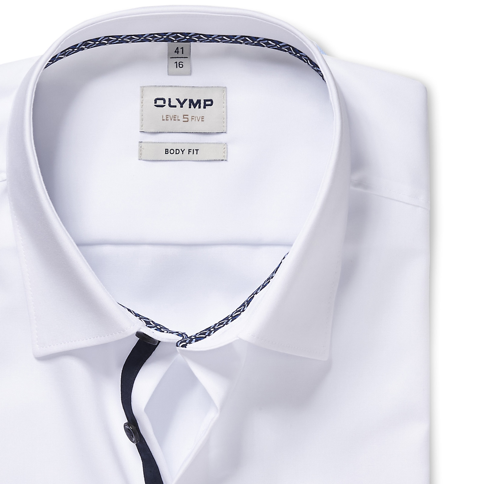OLYMP Businesshemd »Level 5 Body Fit« mit kontrastfarbigen Knöpfen und Details