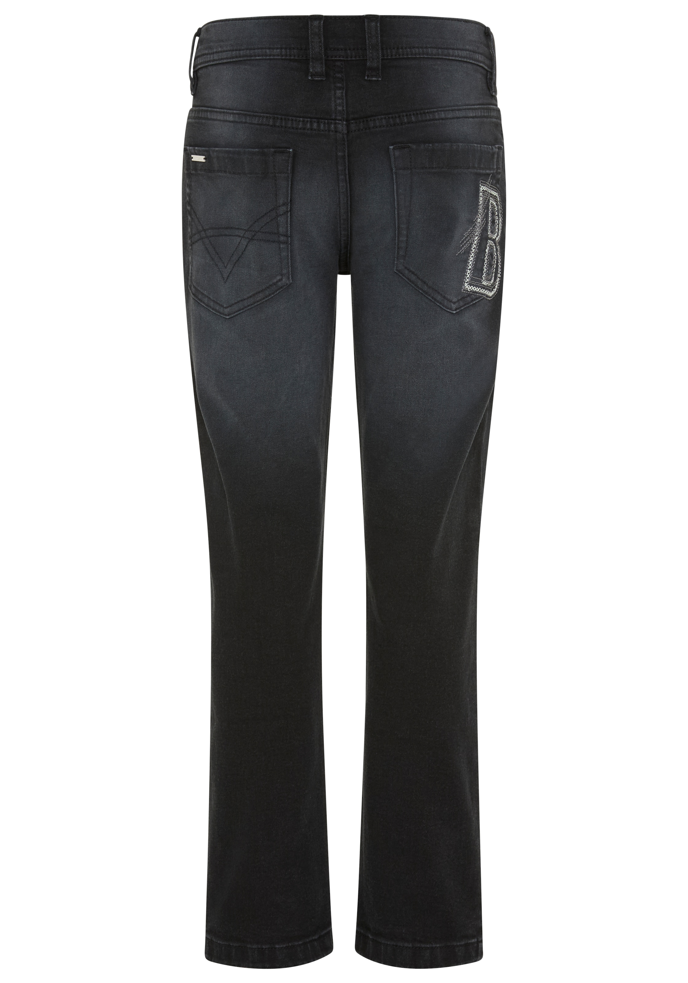 Bruno Banani Jeans droit »Gerade Stretchjeans mit modischer Stickerei auf Po-Tasche, für Jungen« für Jungen, normal hohe Leibhöhe, mit Stickerei