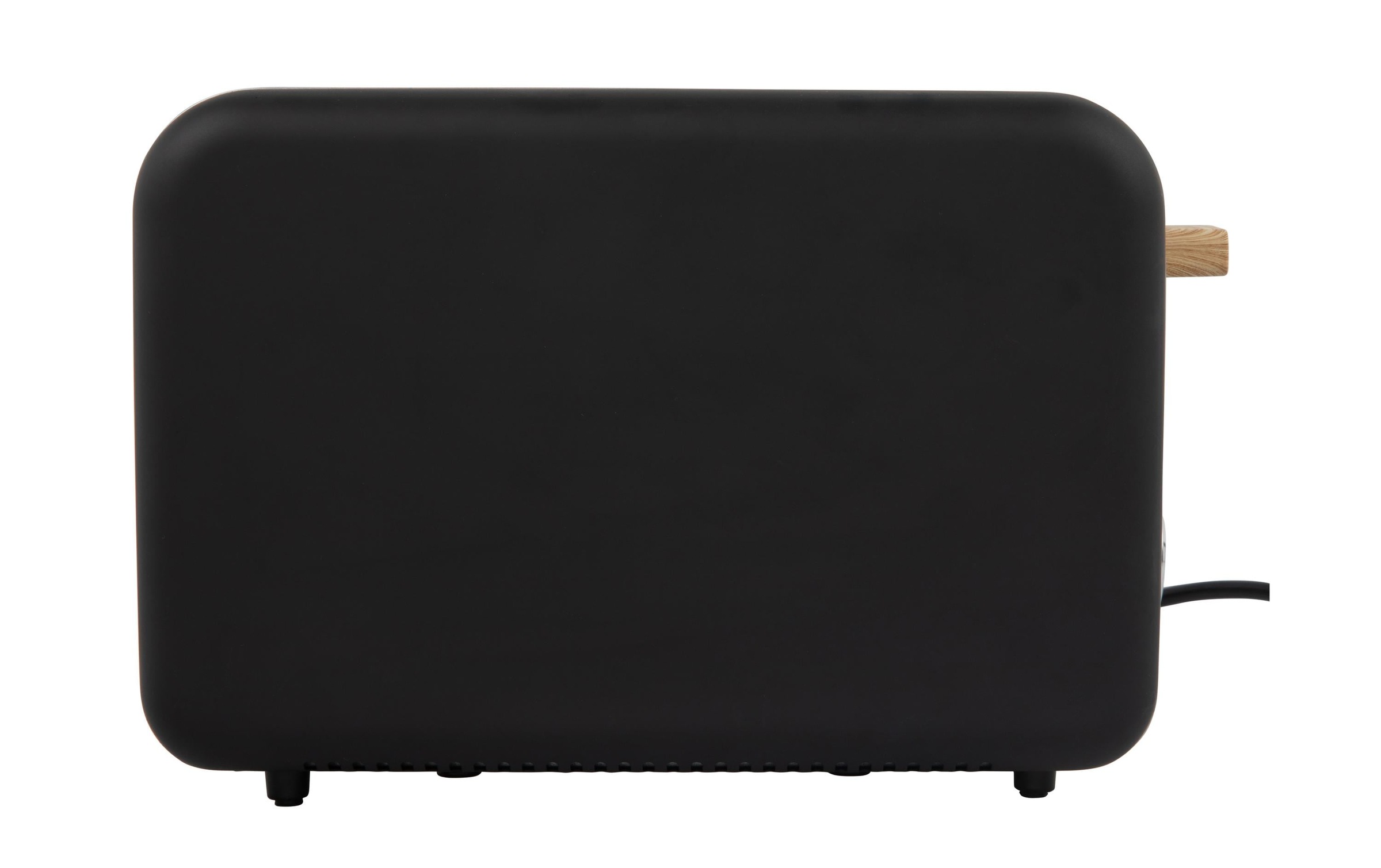 FURBER Toaster »Toaster Schwarz/Holz« für 2 Scheiben 850 W