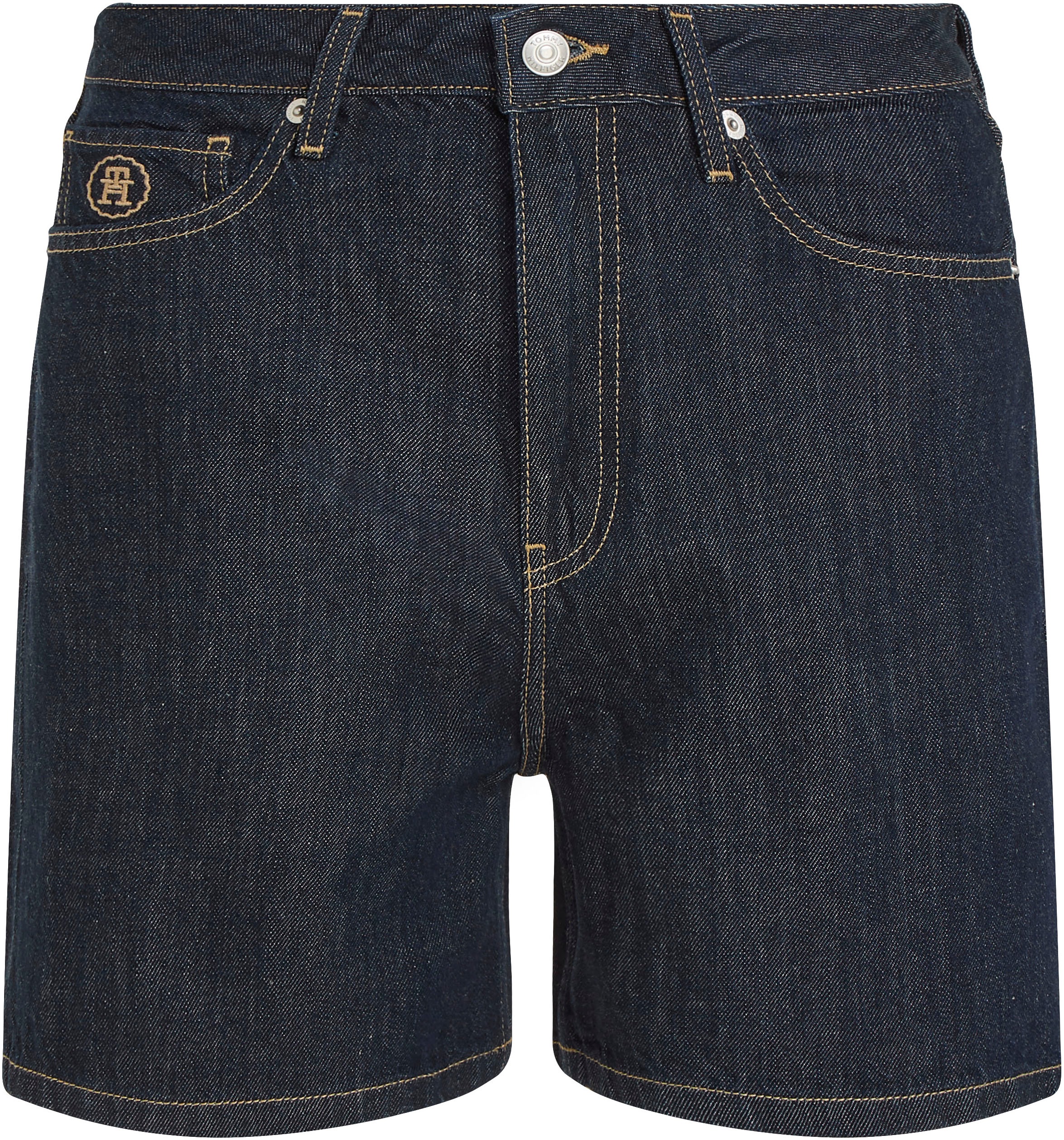 Tommy Hilfiger Short »SMD DNM STRAIGHT SHORT HW LINA«  mit Kontrastnähten